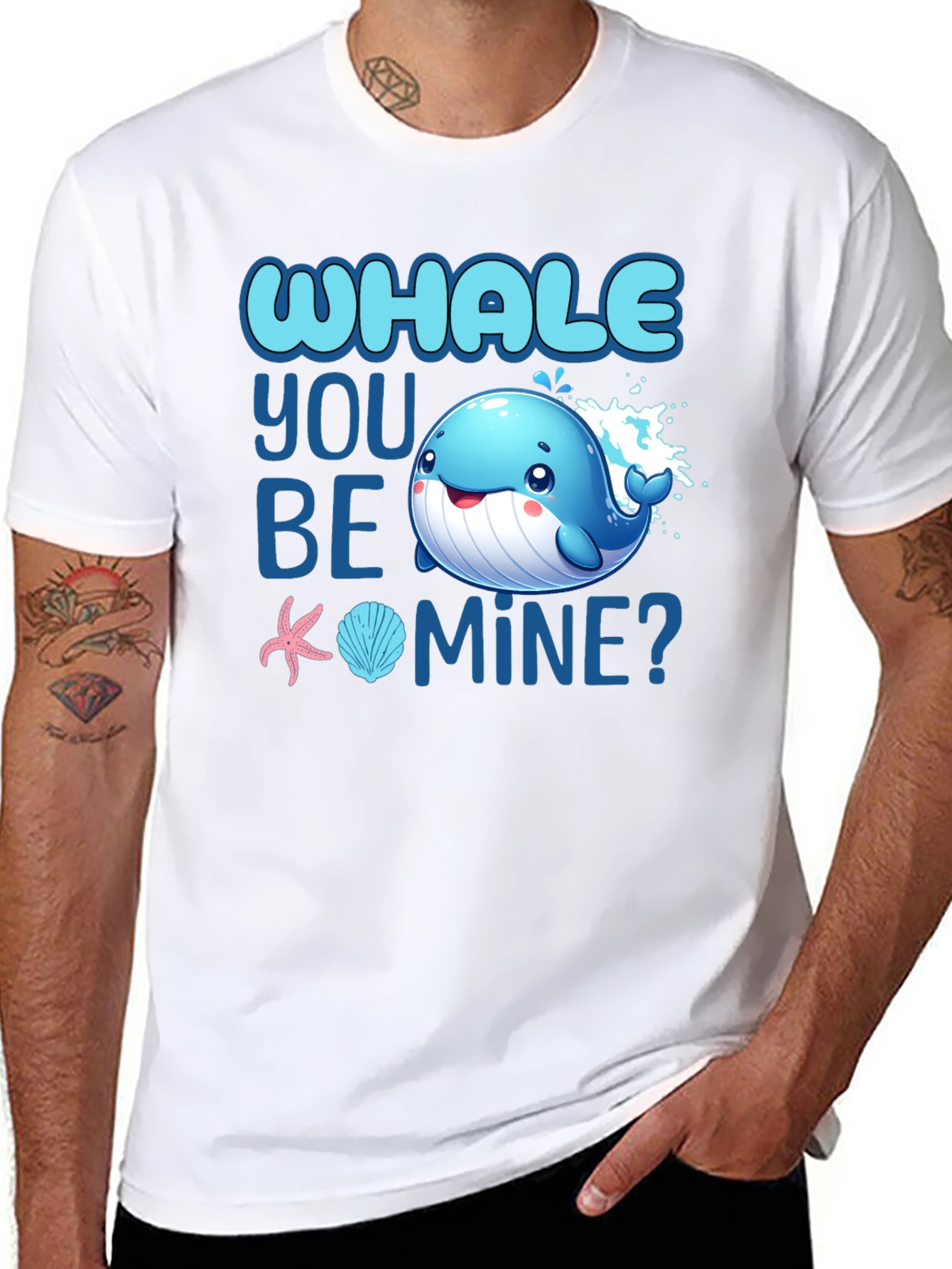 Black Whale You Be Mine? T-Shirt view 8