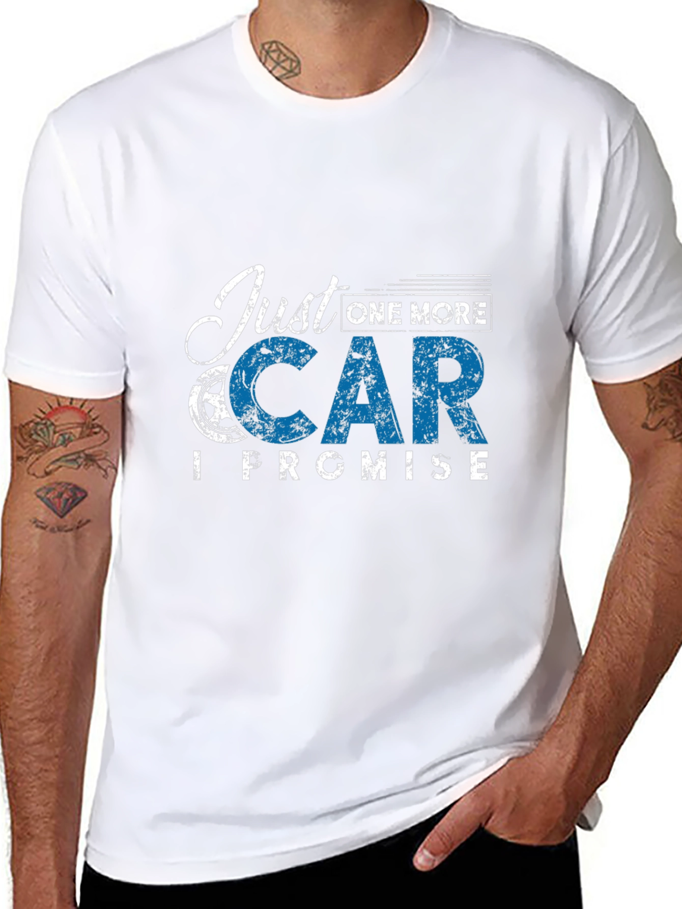 Black Just One More Car T-Shirt view 8