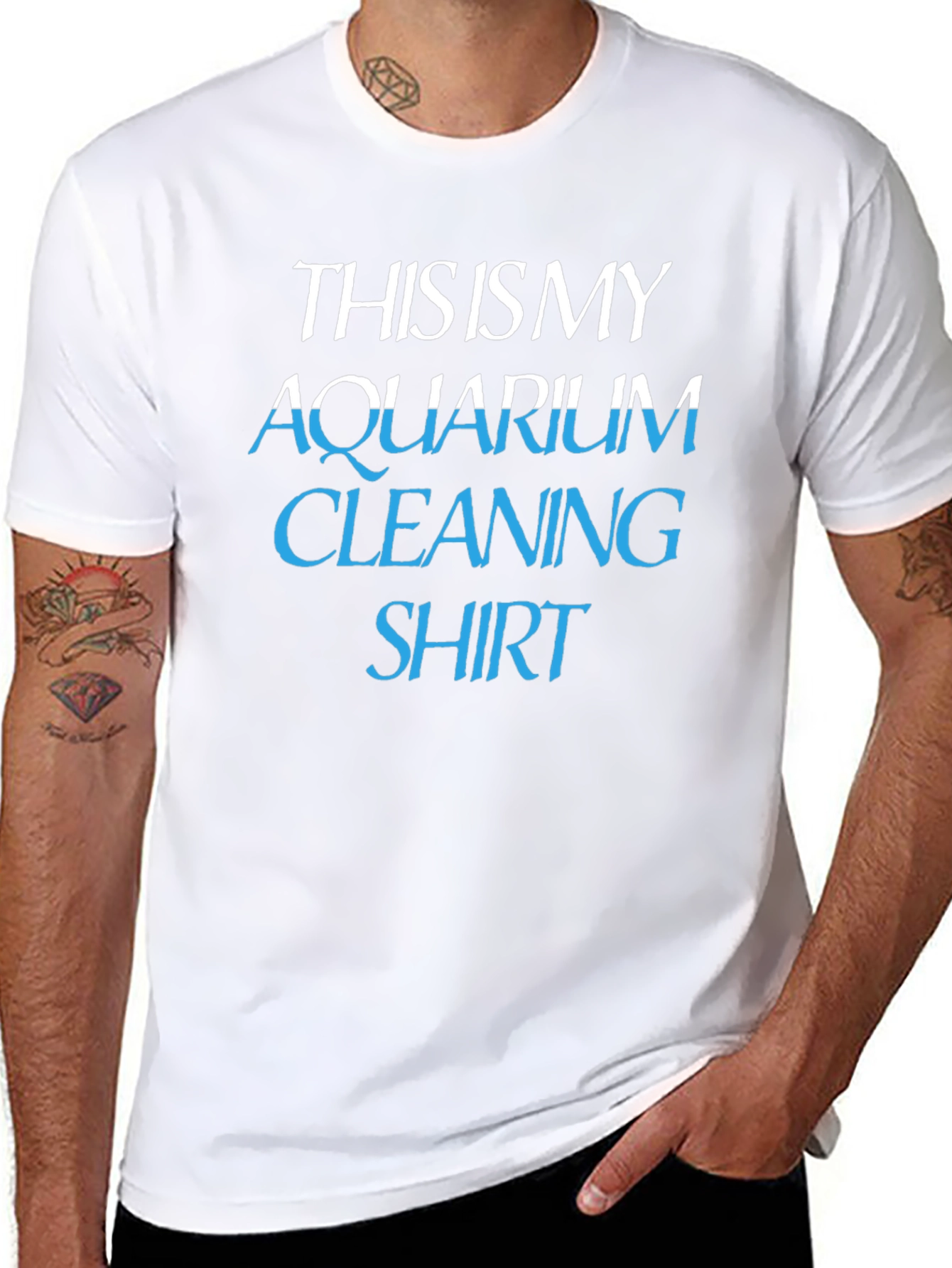 Black Aquarium Cleaning Shirt - Funny Hobby T-Shirt view 8