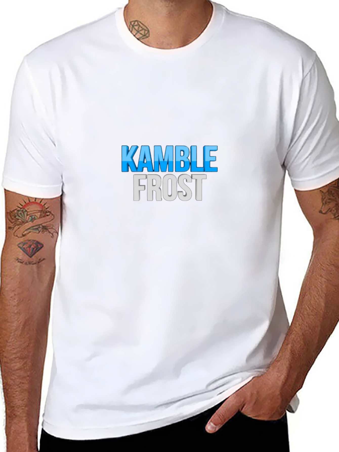Black Kamble Frost Graphic Tee - Black Cotton Blend Shirt view 8