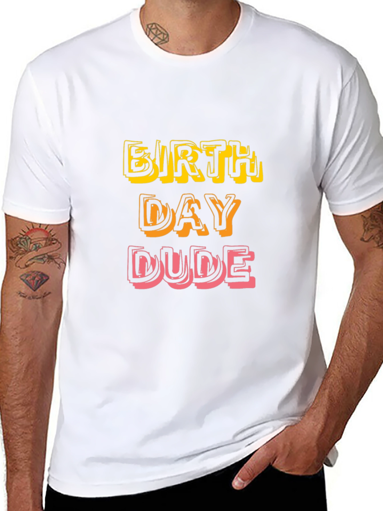 Black Birthday Dude T-Shirt - Fun Celebration Tee view 8