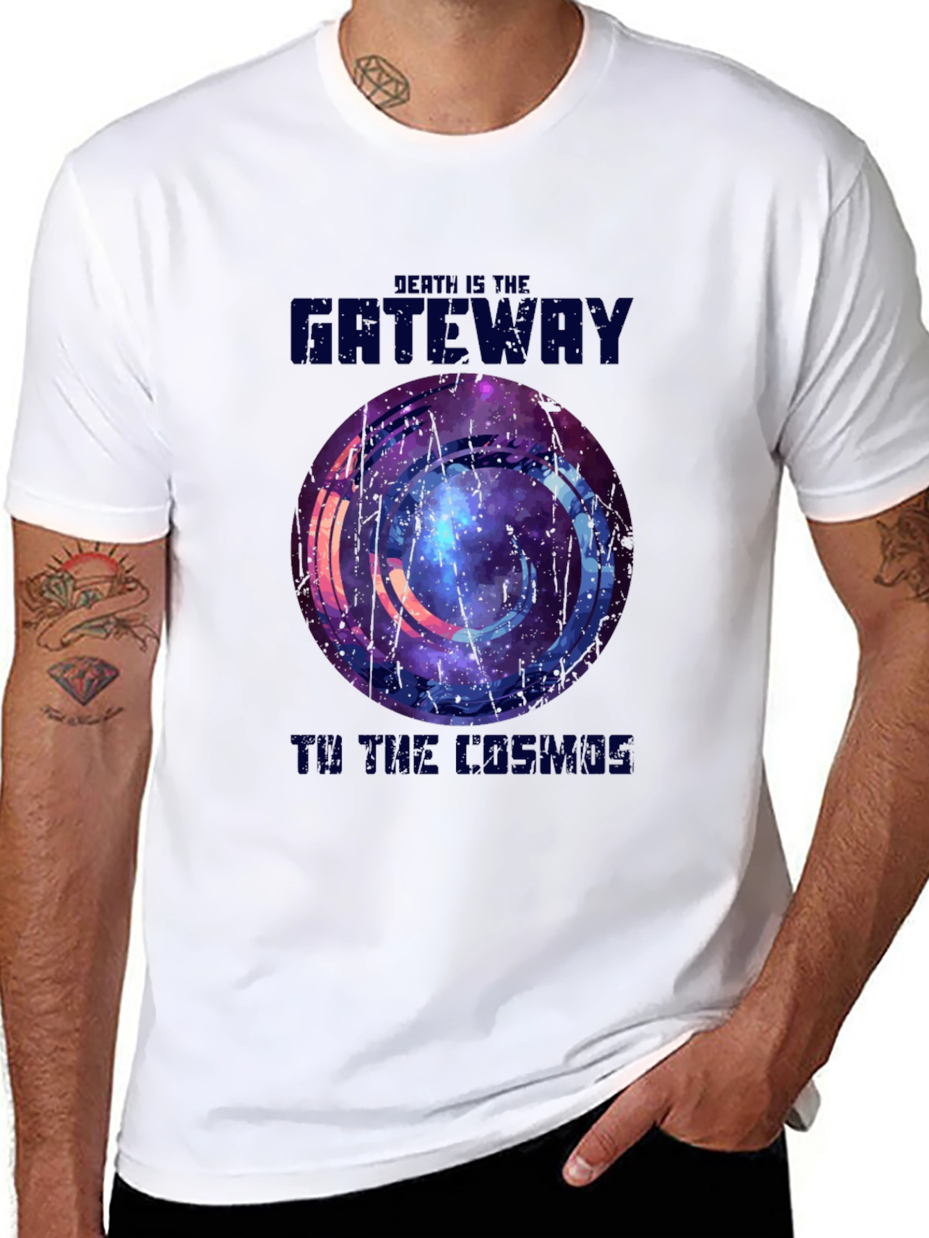 Black Death Is The Gateway To The Cosmos Black T-Shirt view 8
