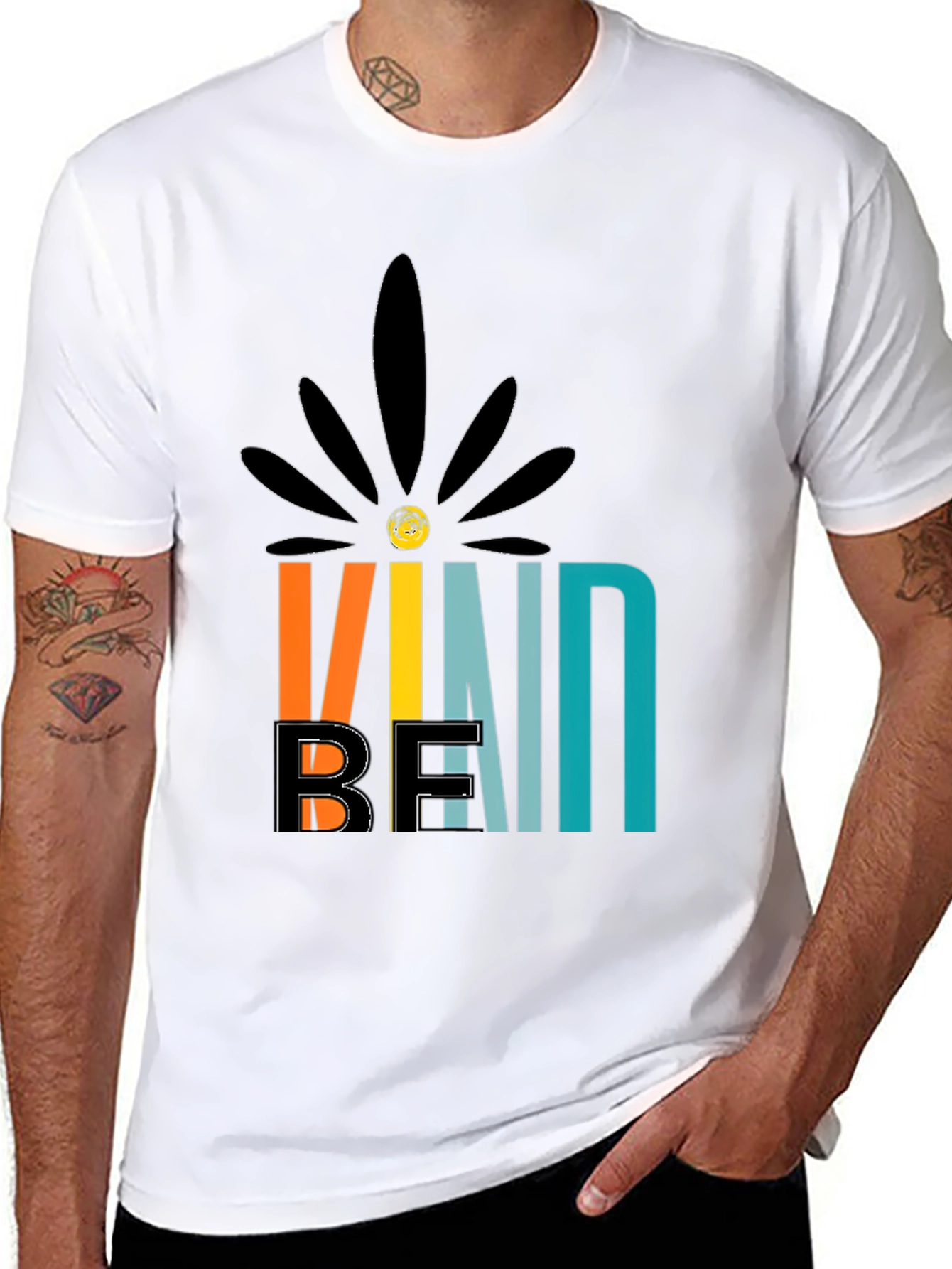 Black Be Kind Graphic Tee - Trendy Comfort view 8