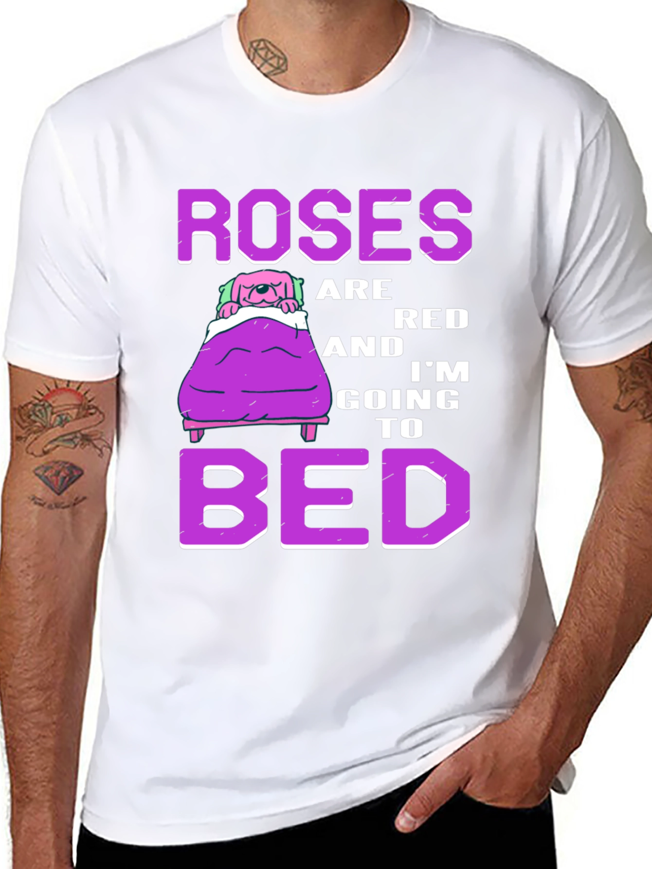 Black Roses are Red I'm Going to Bed T-Shirt view 8