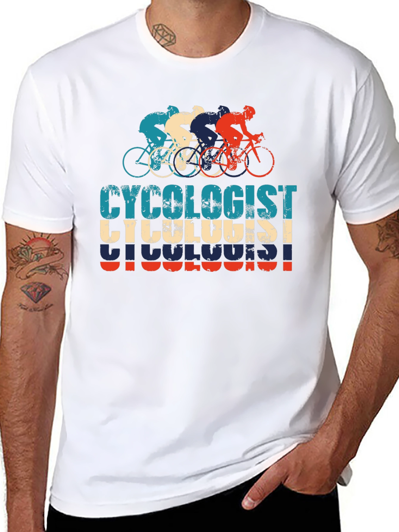 Cycologist T-Shirt - Vintage Style Cycling Tee - 8