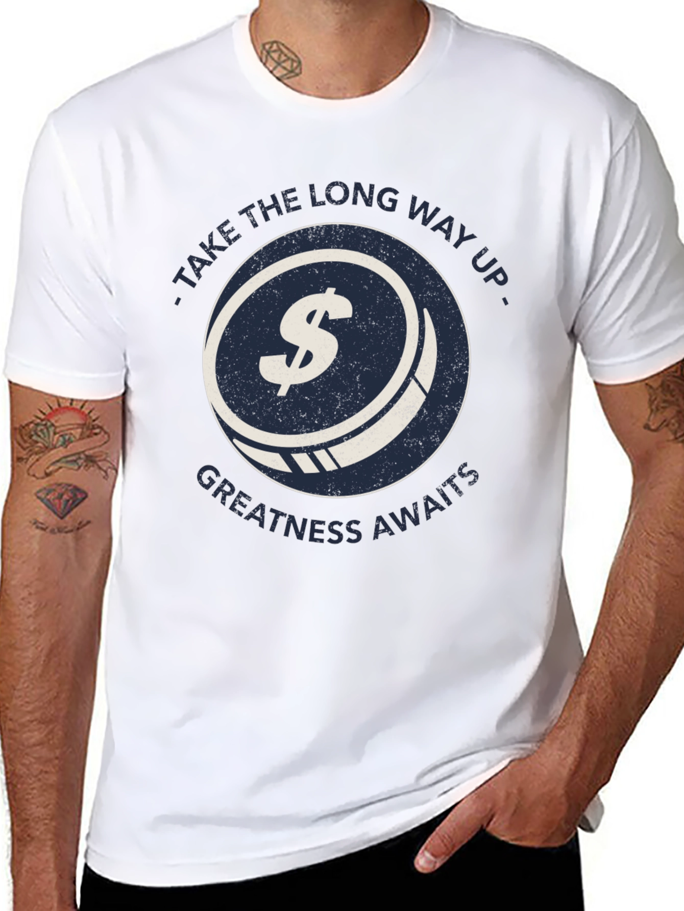 Black Take the Long Way Up Graphic T-Shirt view 8