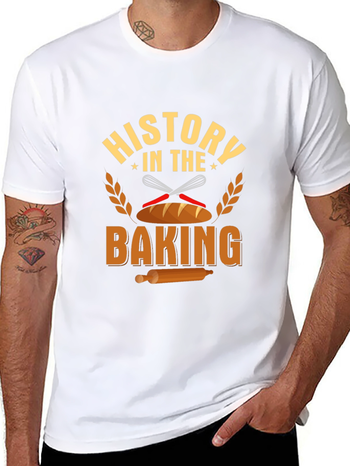 Black History in the Baking Black T-Shirt view 8