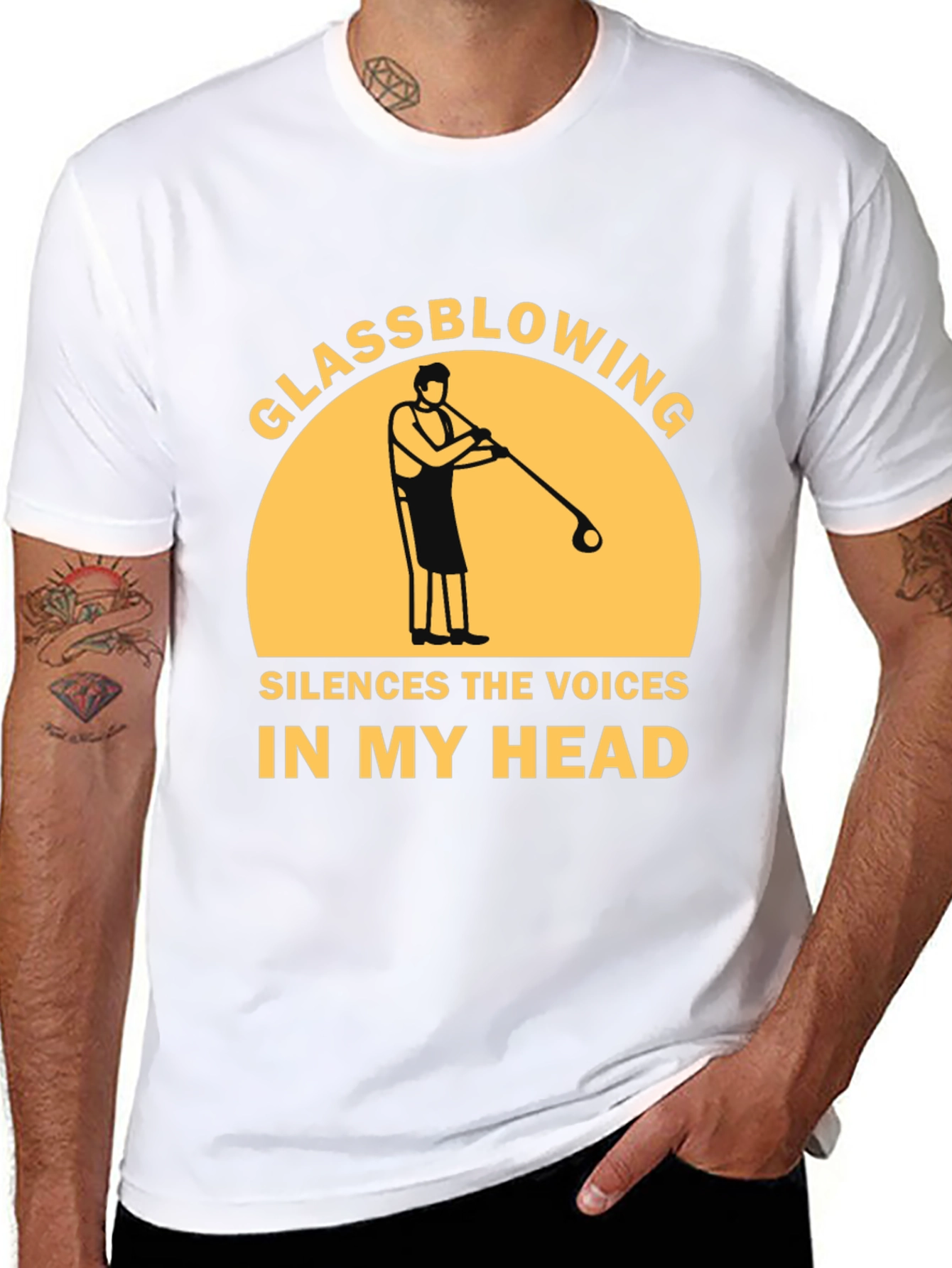 Black Glassblowing Silences The Voices T-Shirt view 8
