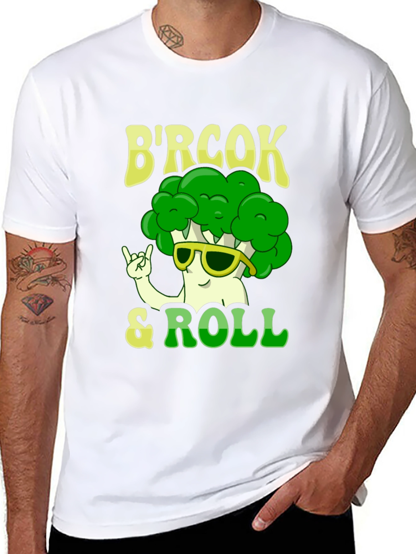 Black B'rock & Roll Broccoli T-Shirt view 8