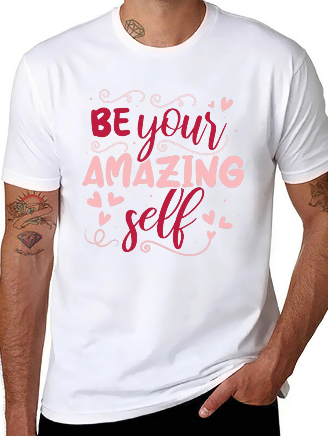 Black Be Your Amazing Self Black T-Shirt view 8