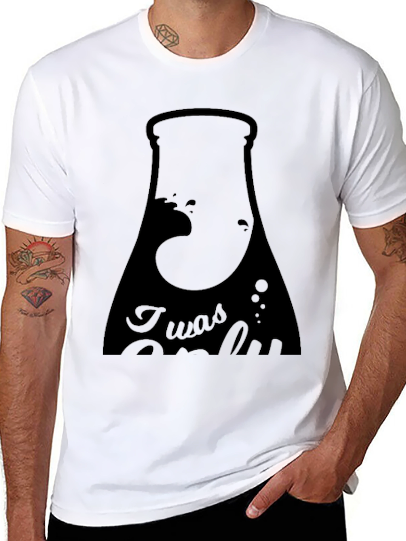 Black I was Only Testing T-Shirt view 8