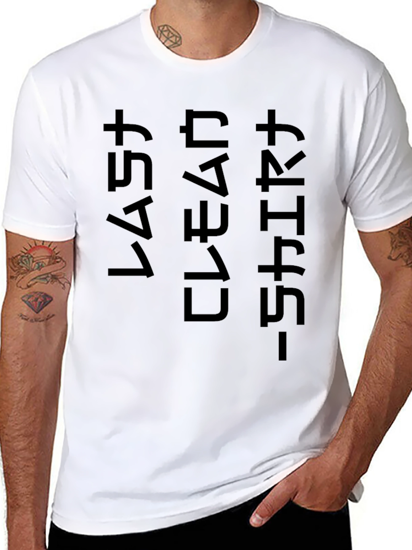 Black Last Clean Shirt Graphic Tee - Black view 8