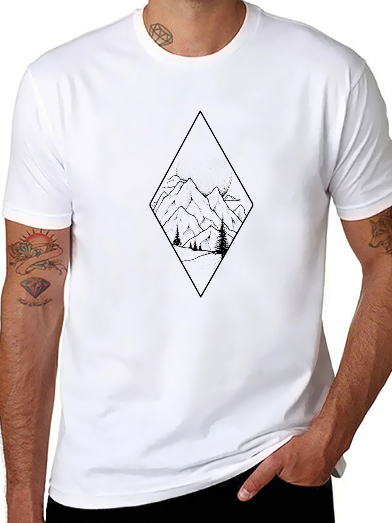 Black Mountain Graphic Black T-Shirt view 8
