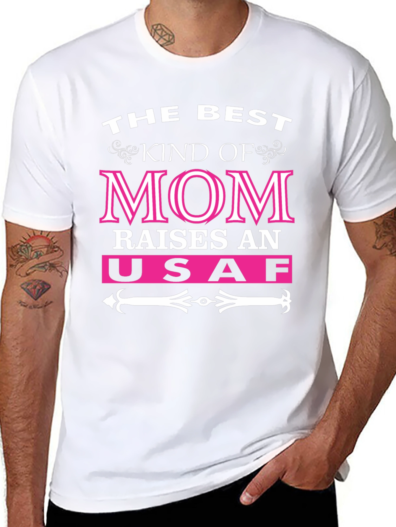 Black The Best Kind of Mom Raises USAF T-Shirt view 8