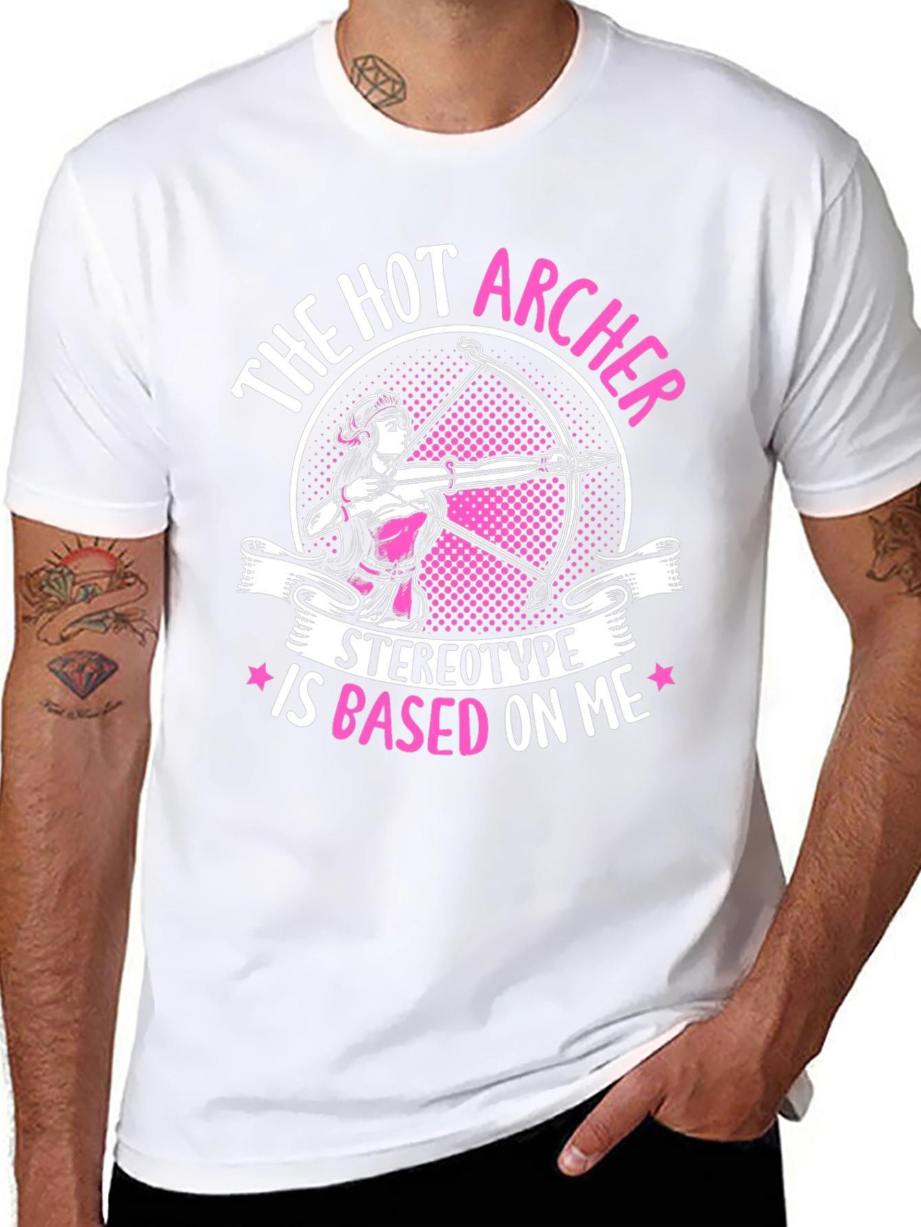 Black Hot Archer T-Shirt - Stereotype Based On Me Tee view 8