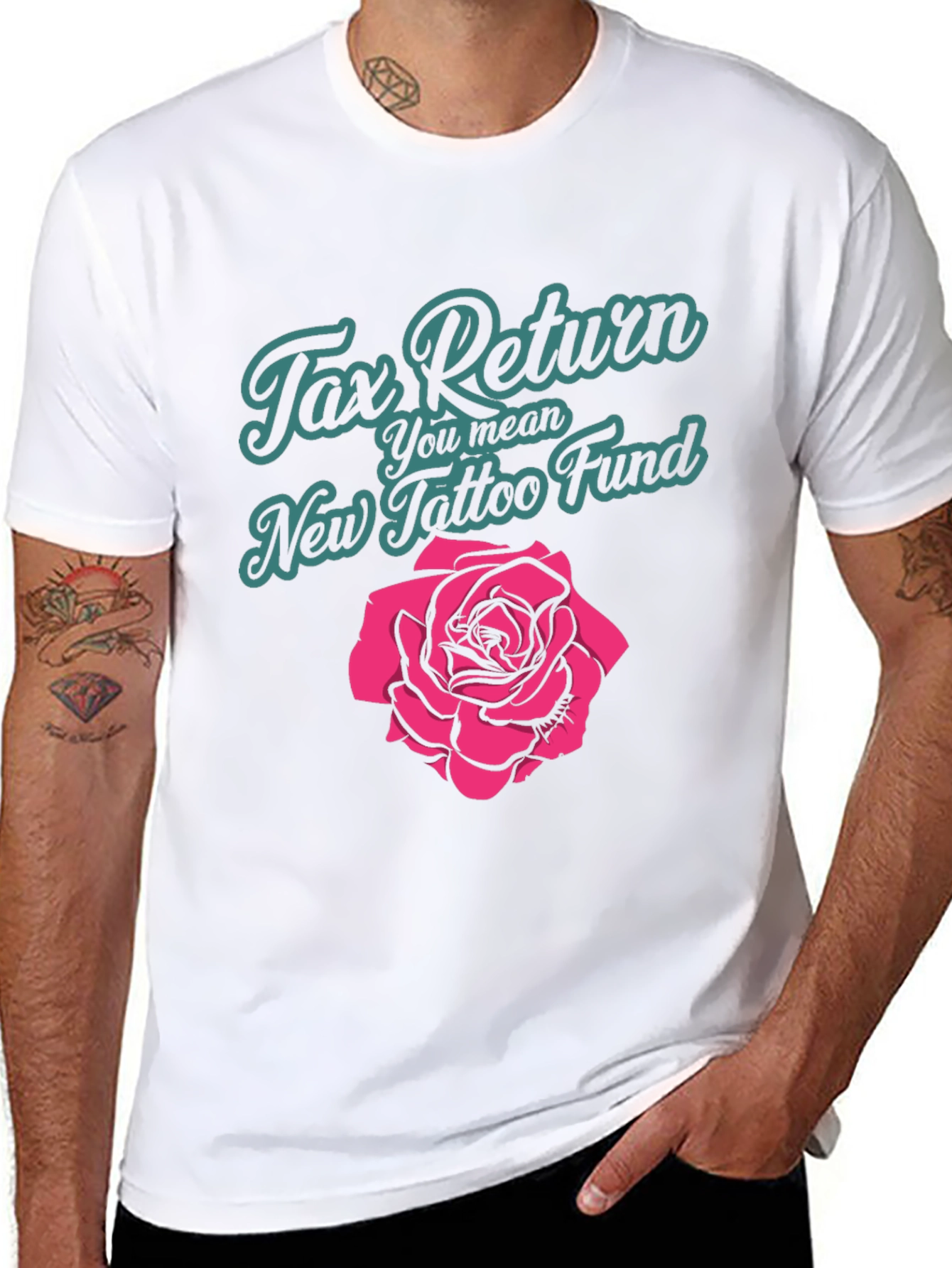 Black Tax Return Tattoo Fund T-Shirt view 8