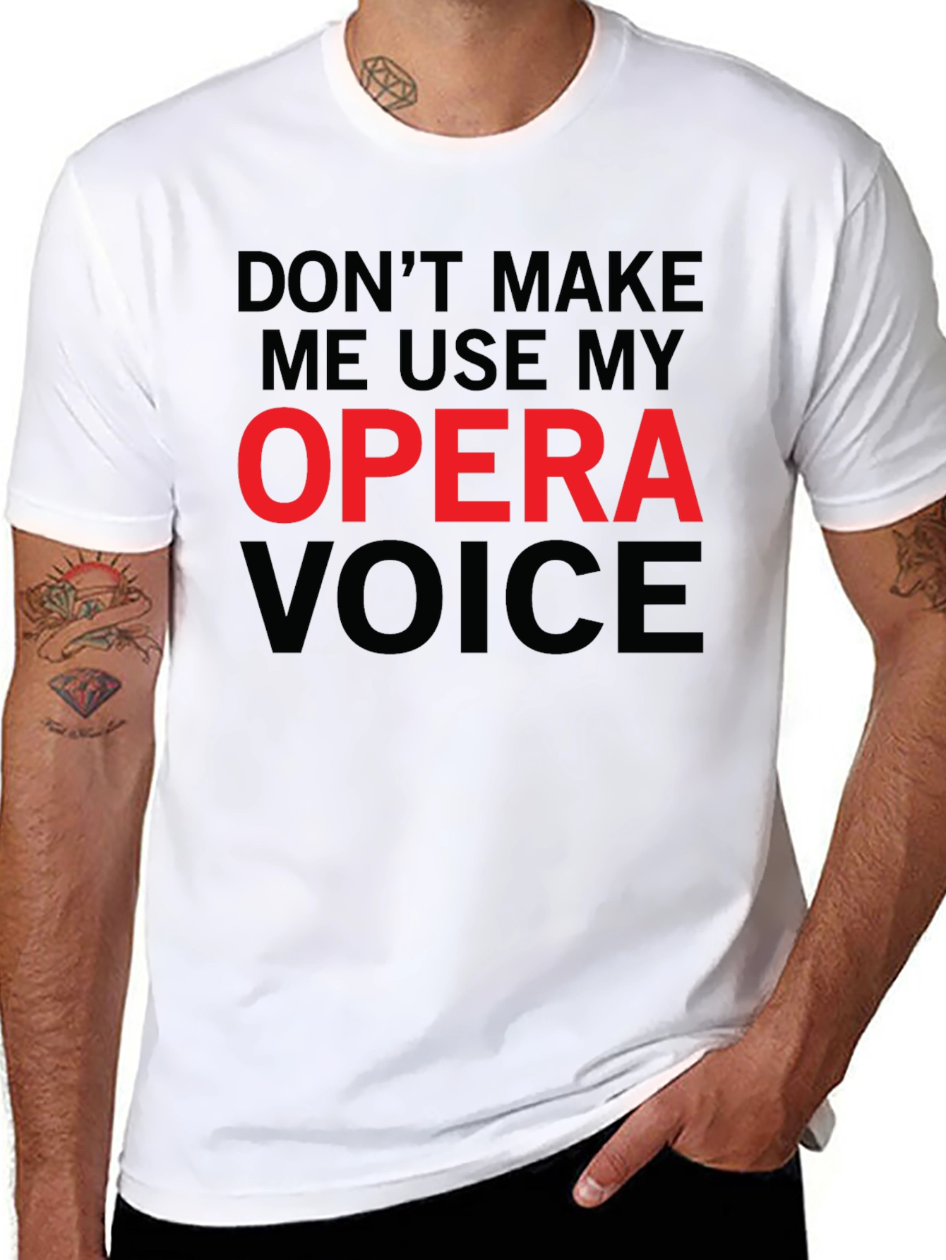 Black Opera Voice Funny T-Shirt - Sarcastic Tee view 8