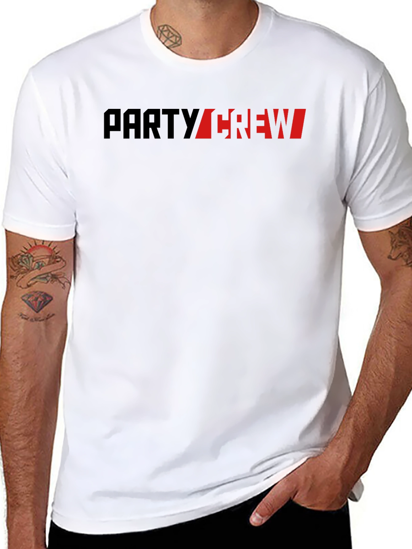 Black Party Crew Graphic Tee - Bold Style view 8