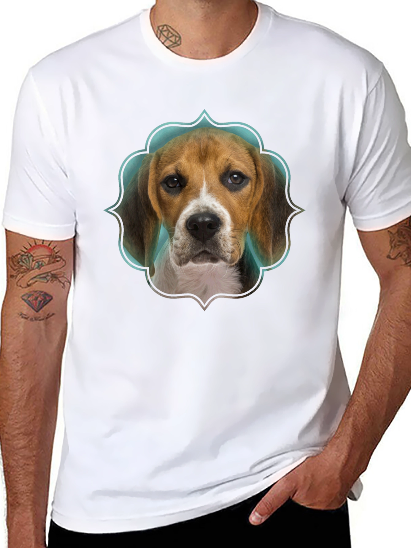 Black Beagle Dog T-Shirt - Cute Pet Graphic Tee view 8