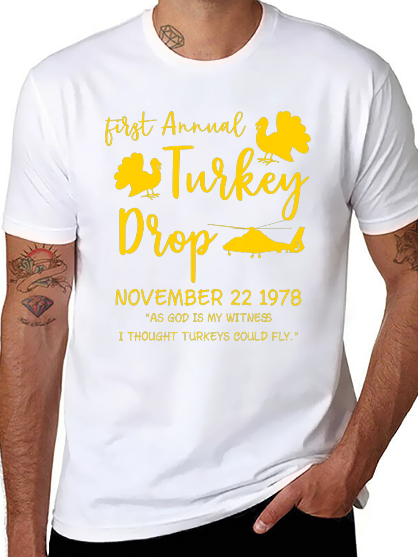 Black First Annual Turkey Drop T-Shirt - November 22 1978 view 8