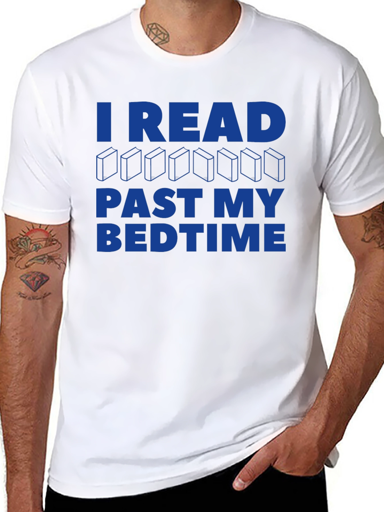 Black I Read Past My Bedtime Graphic Tee view 8