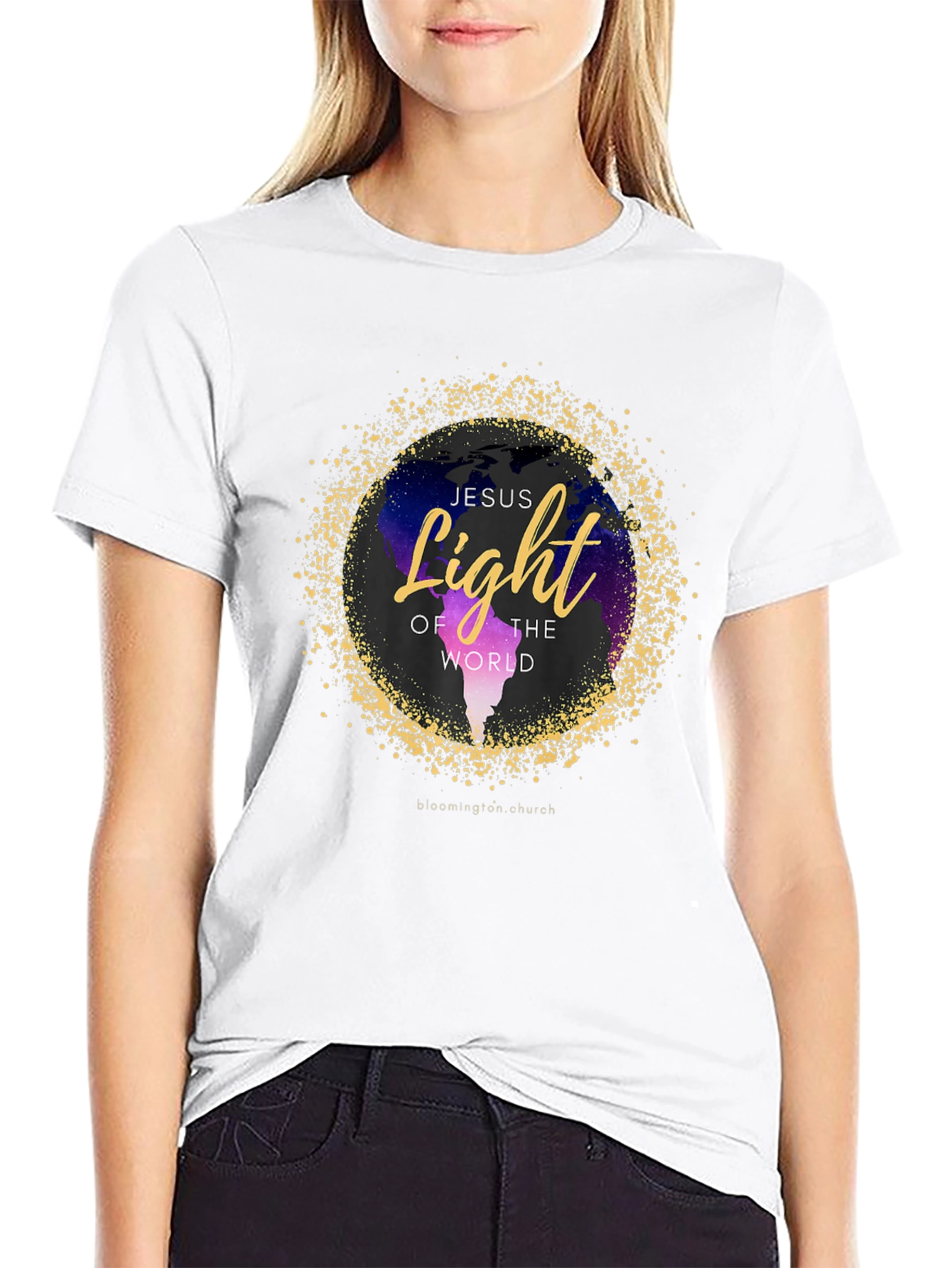 Black Jesus Light of the World Graphic T-Shirt view 9