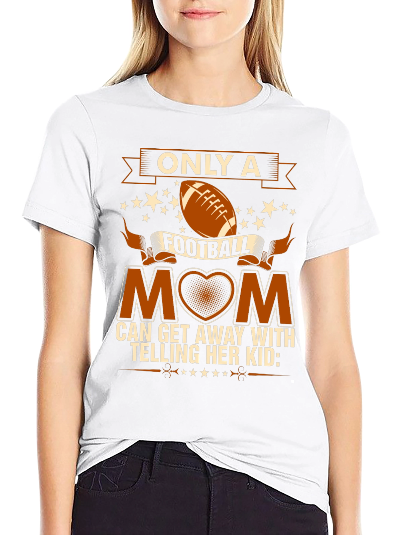 Football Mom Graphic Tee - Black - 9