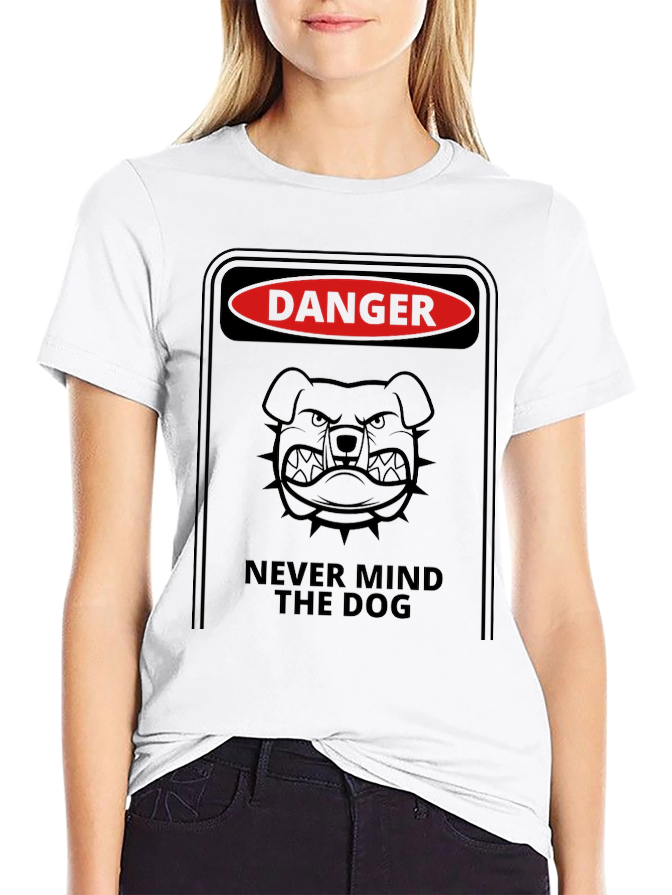 Black Danger: Never Mind the Dog T-Shirt - Graphic Tee view 9