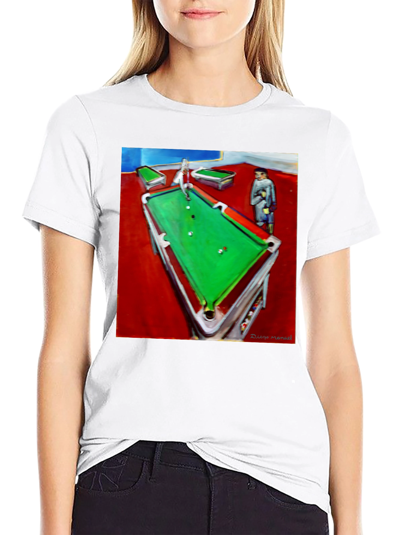 Abstract Pool Hall Graphic Tee - 9