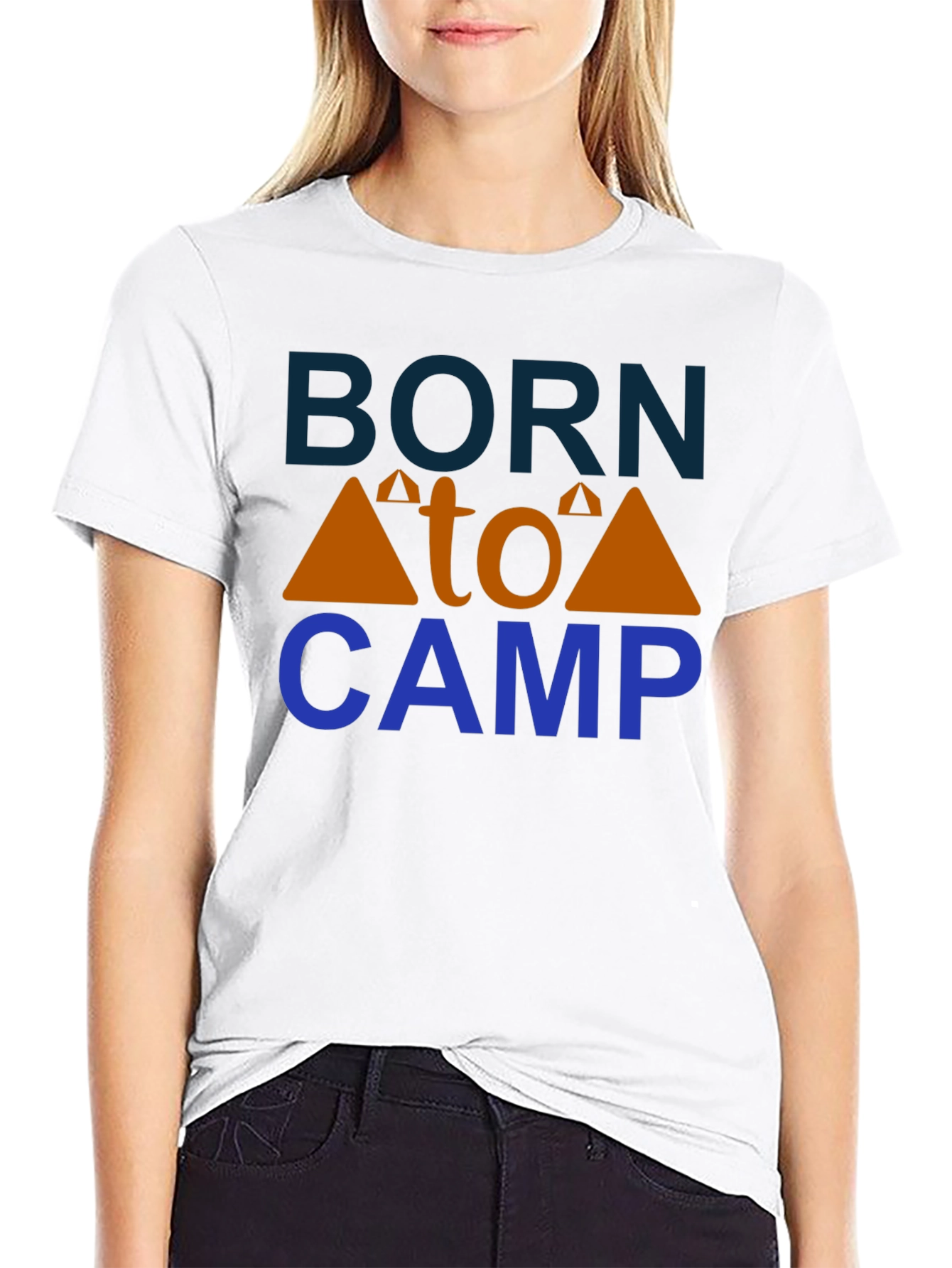Black Born to Camp Graphic Tee view 9