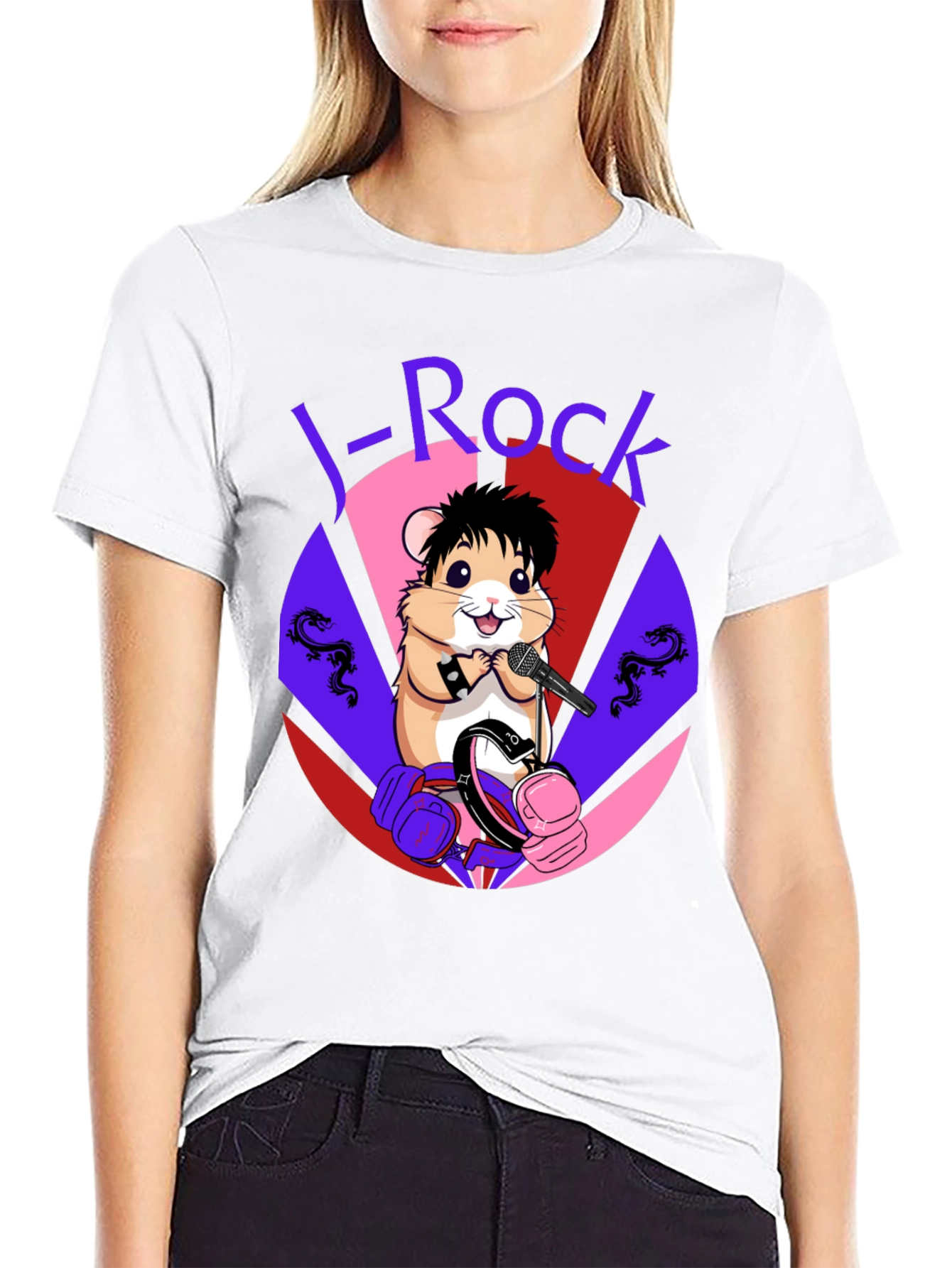 Black J-Rock Hamster Graphic Tee - Black view 9