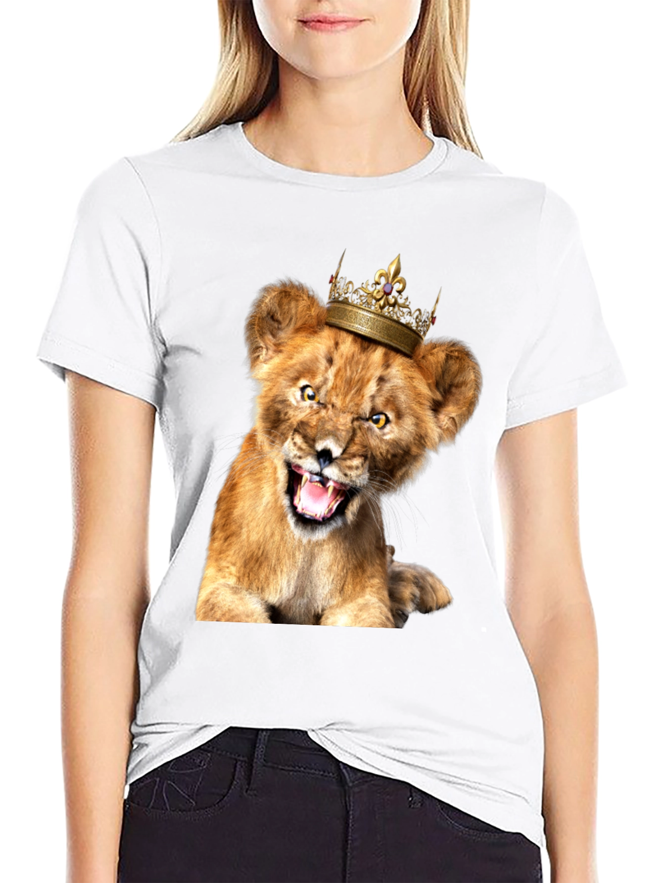 Black Lion Cub King T-Shirt - Fierce & Fun! view 9