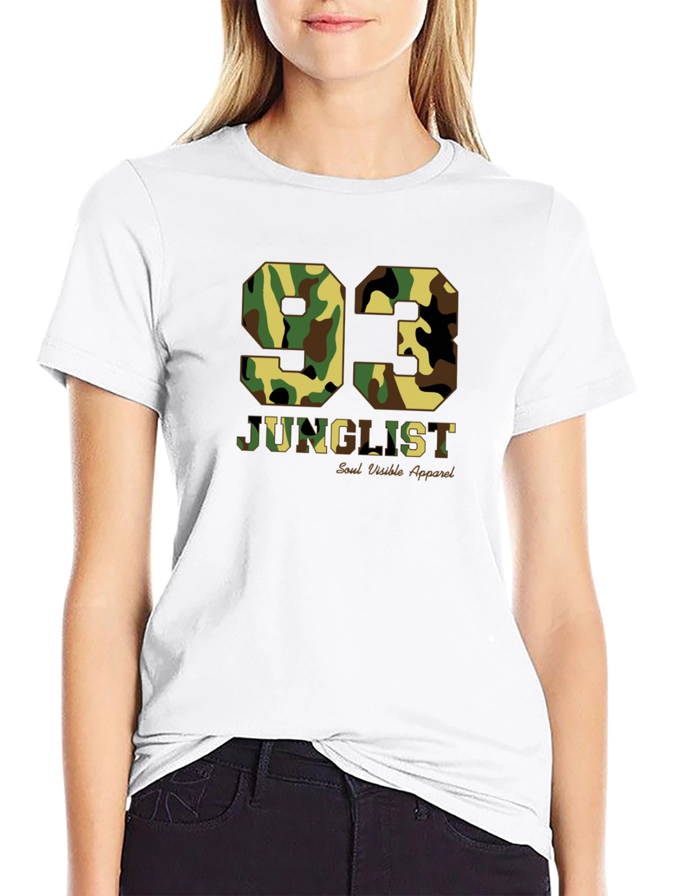 Black Camo 93 Junglist Black T-Shirt view 9