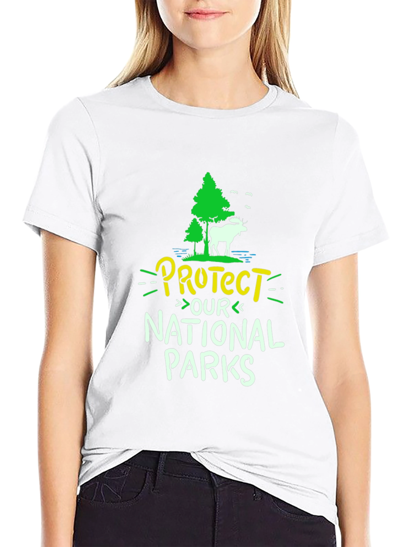 Black Protect Our National Parks Graphic Tee view 9