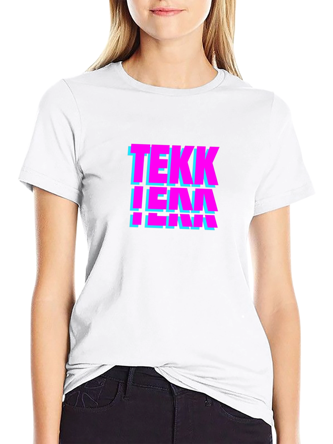 Black Tekk Tee: Retro Style Graphic T-Shirt view 9
