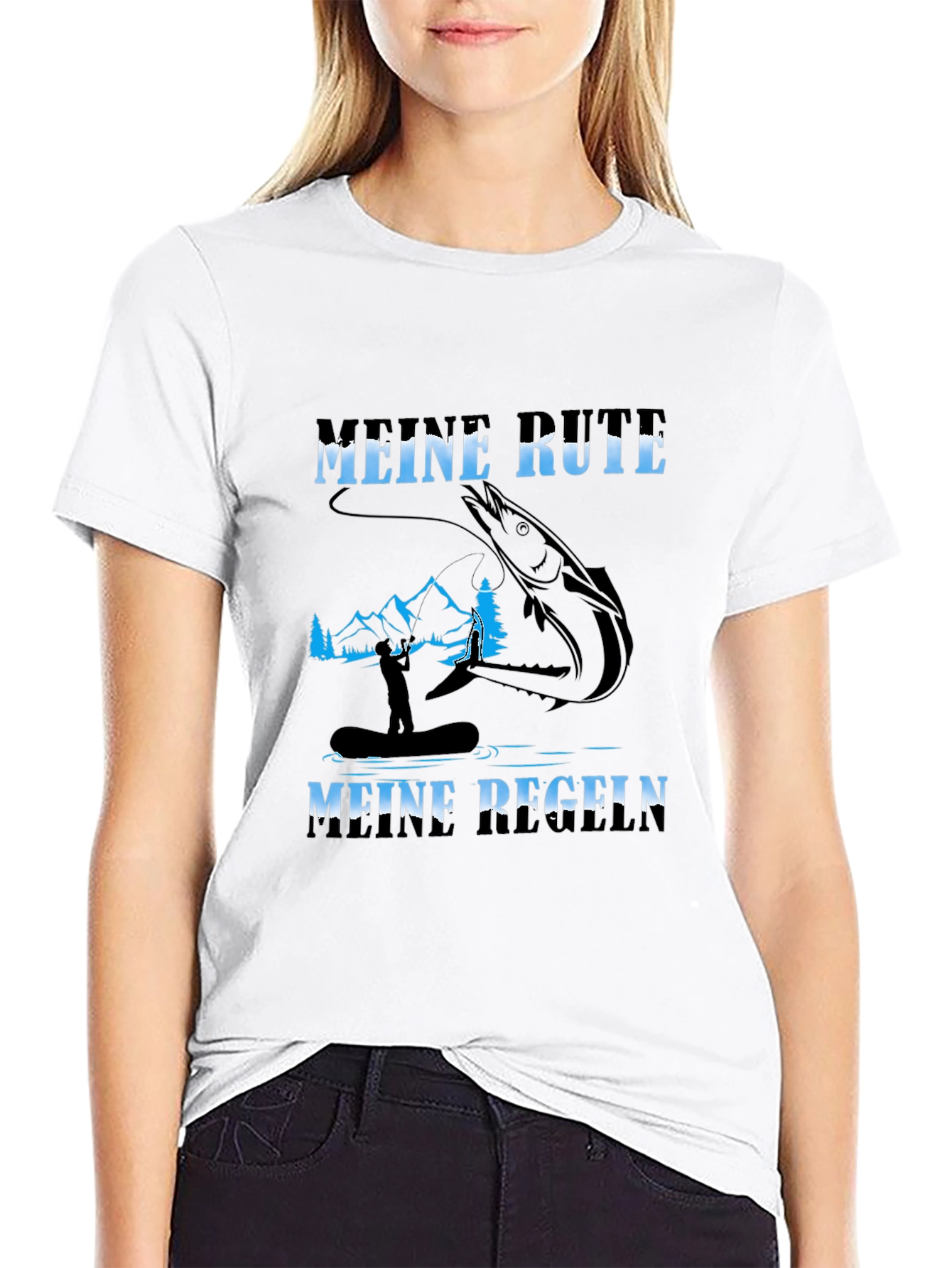 Black Fishing T-Shirt - Meine Rute Meine Regeln view 9