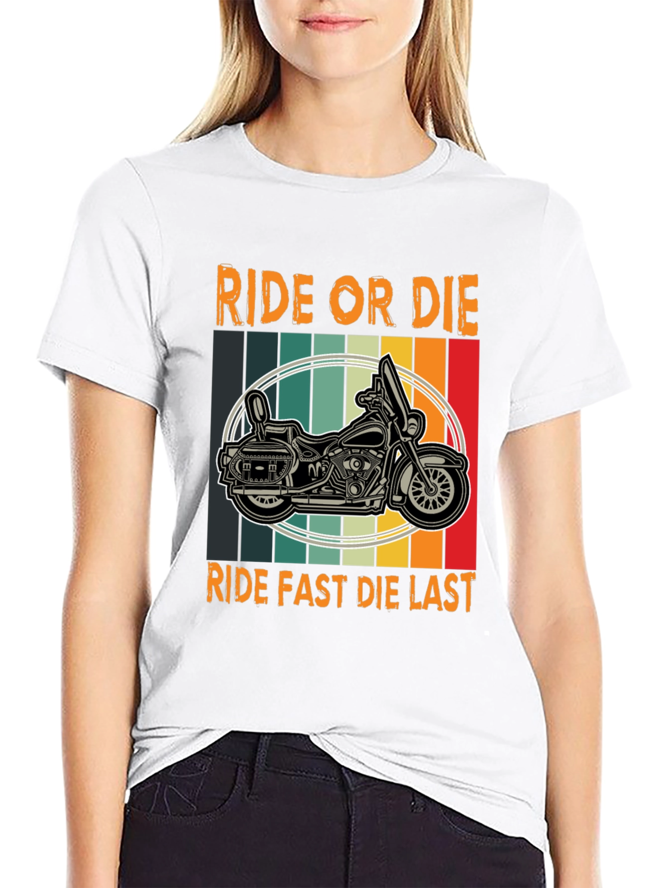 Black Ride or Die Graphic Tee - Biker Motorcycle T-Shirt view 9