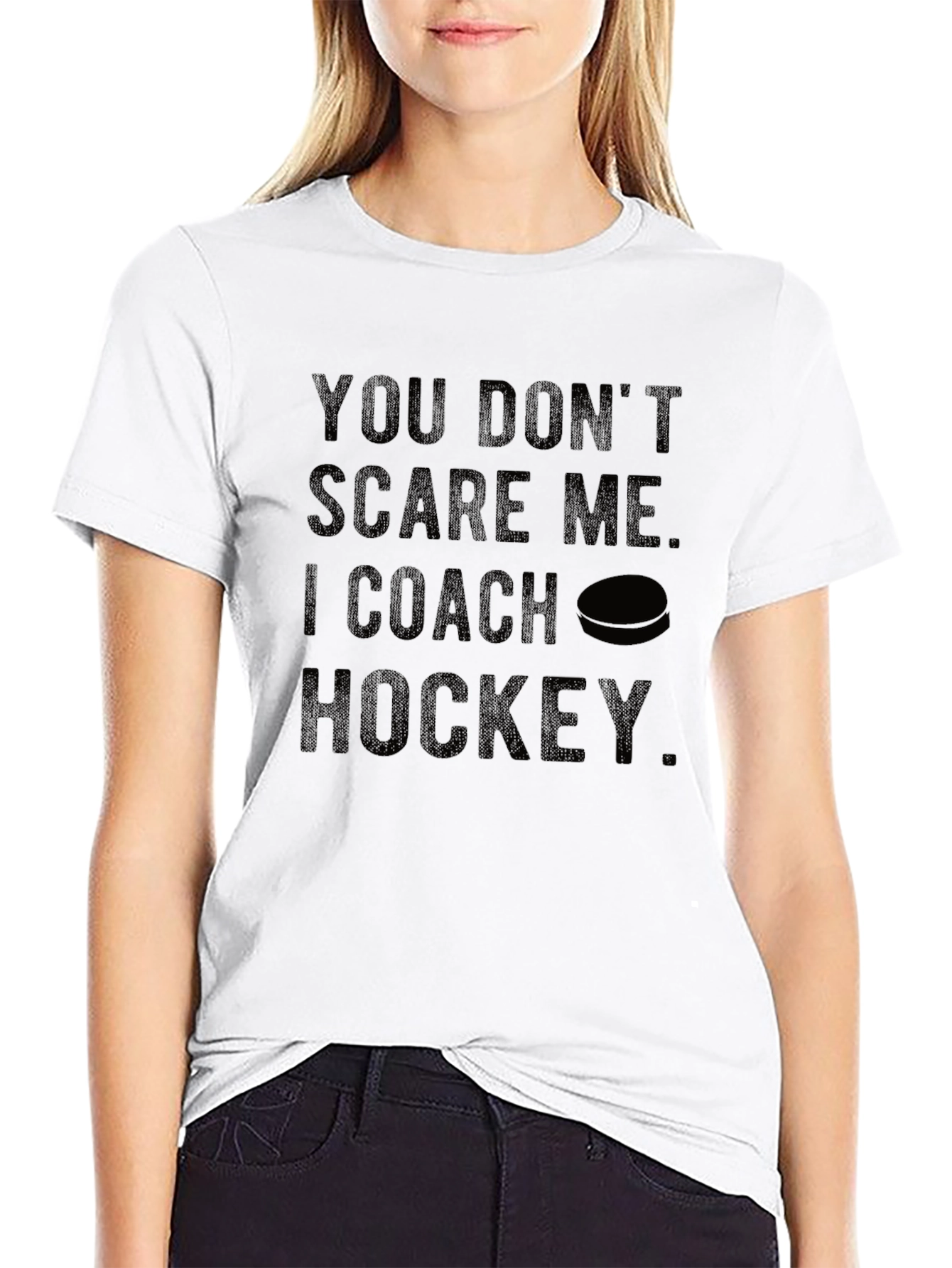 Black Funny Hockey Coach Graphic Tee view 9