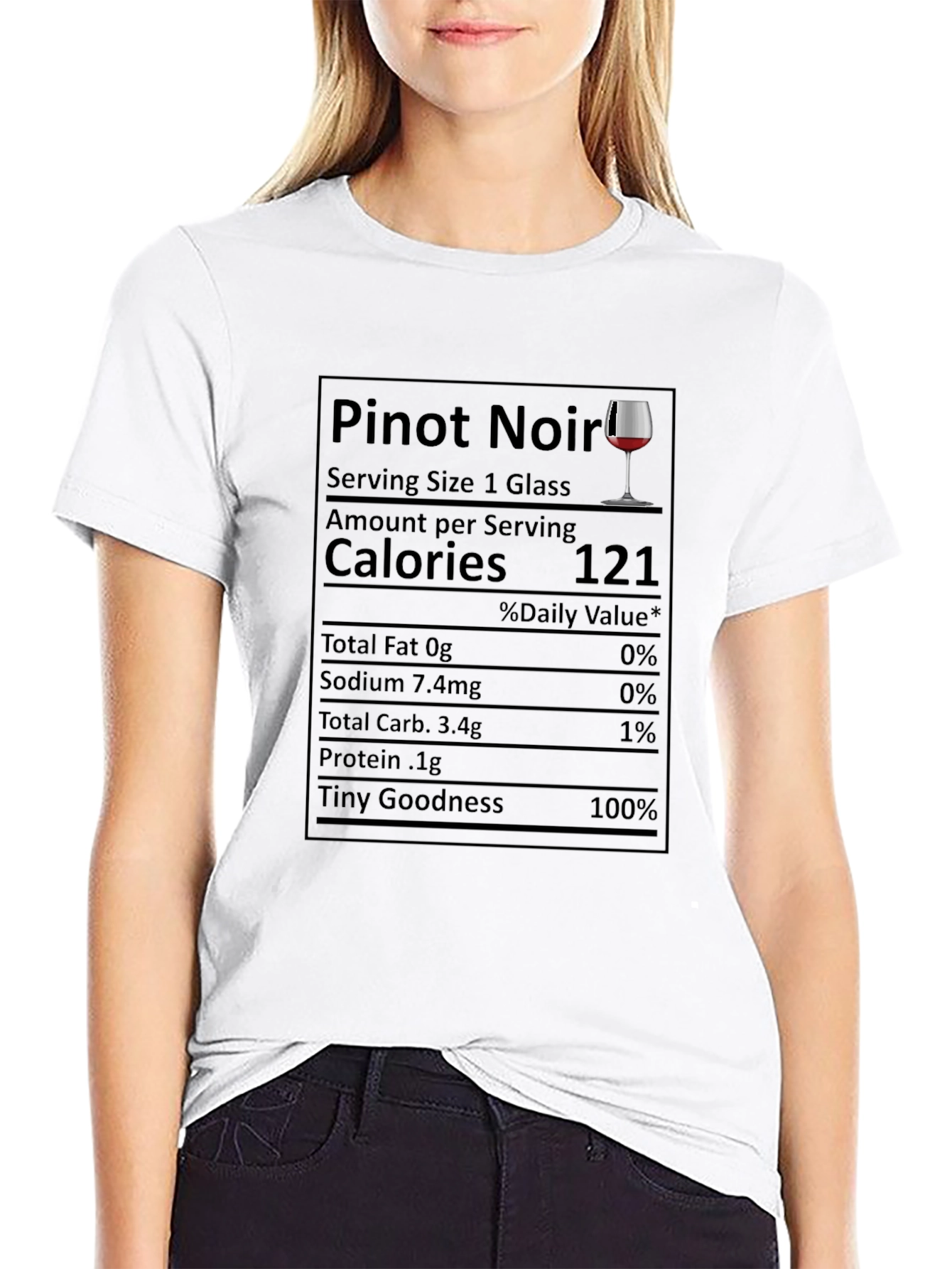 Black Pinot Noir Nutrition Facts Funny T-Shirt view 9