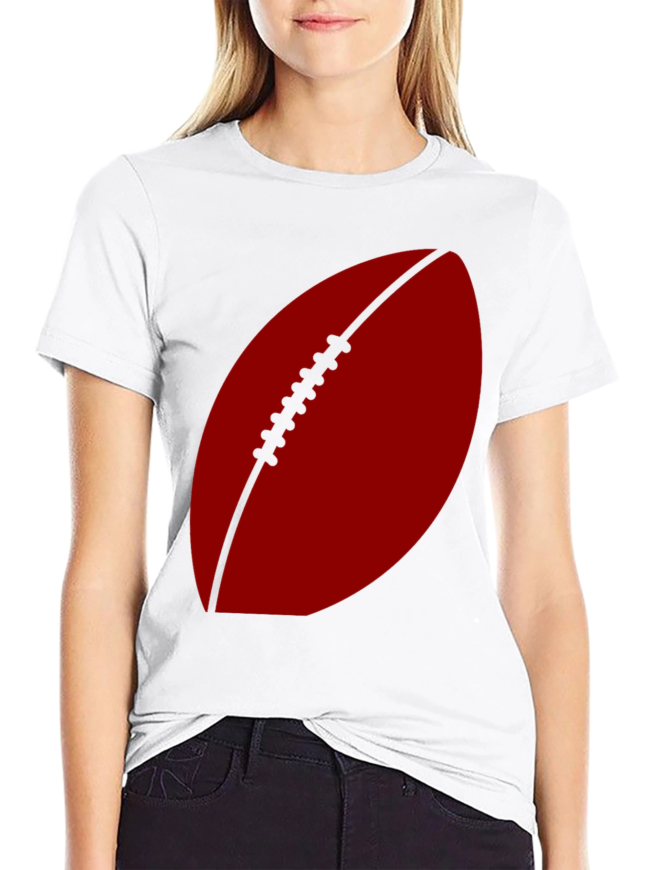 Black Football Graphic Tee - Casual Sportswear view 9