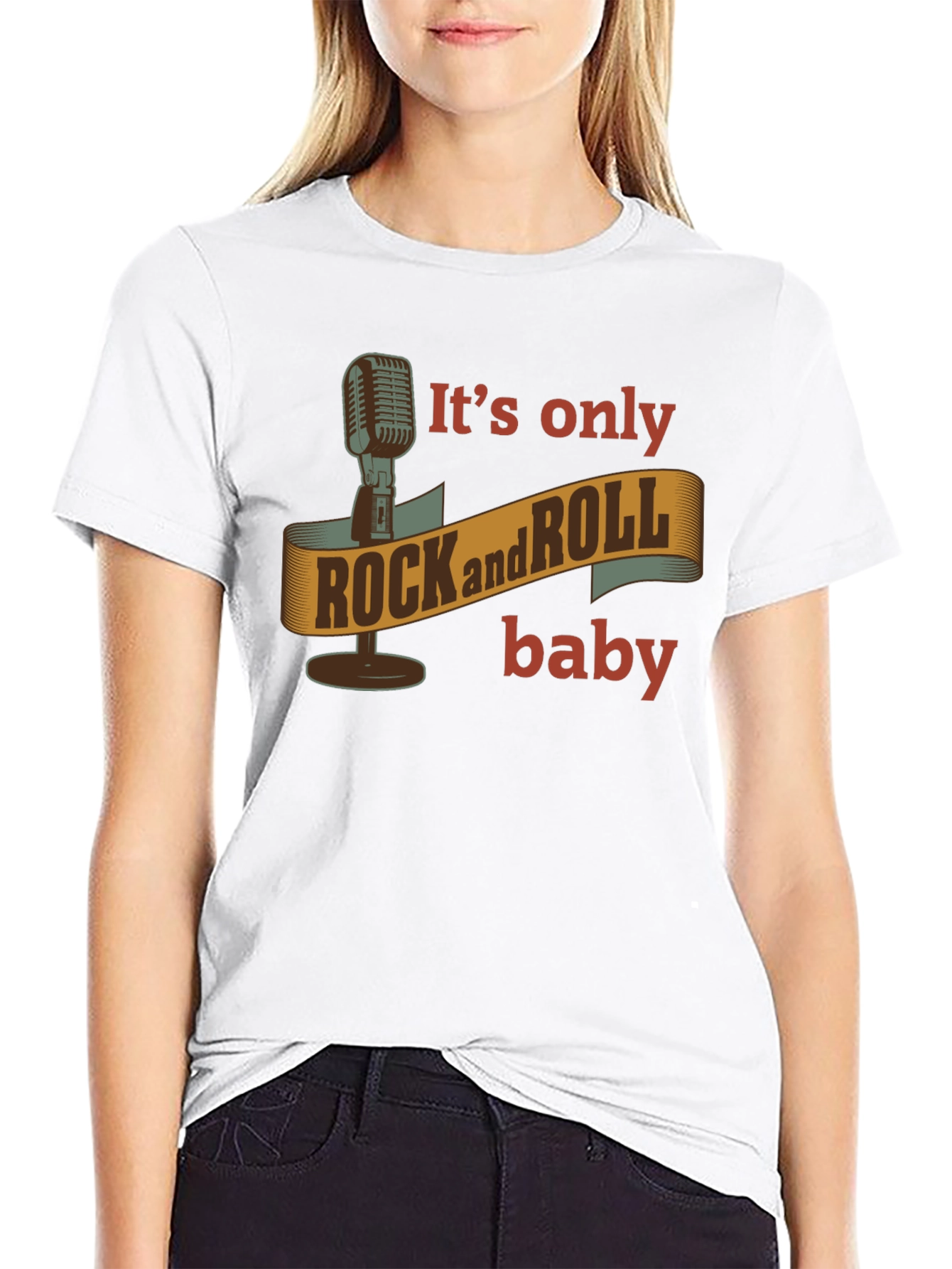 Black Rock and Roll Baby Graphic Tee view 9