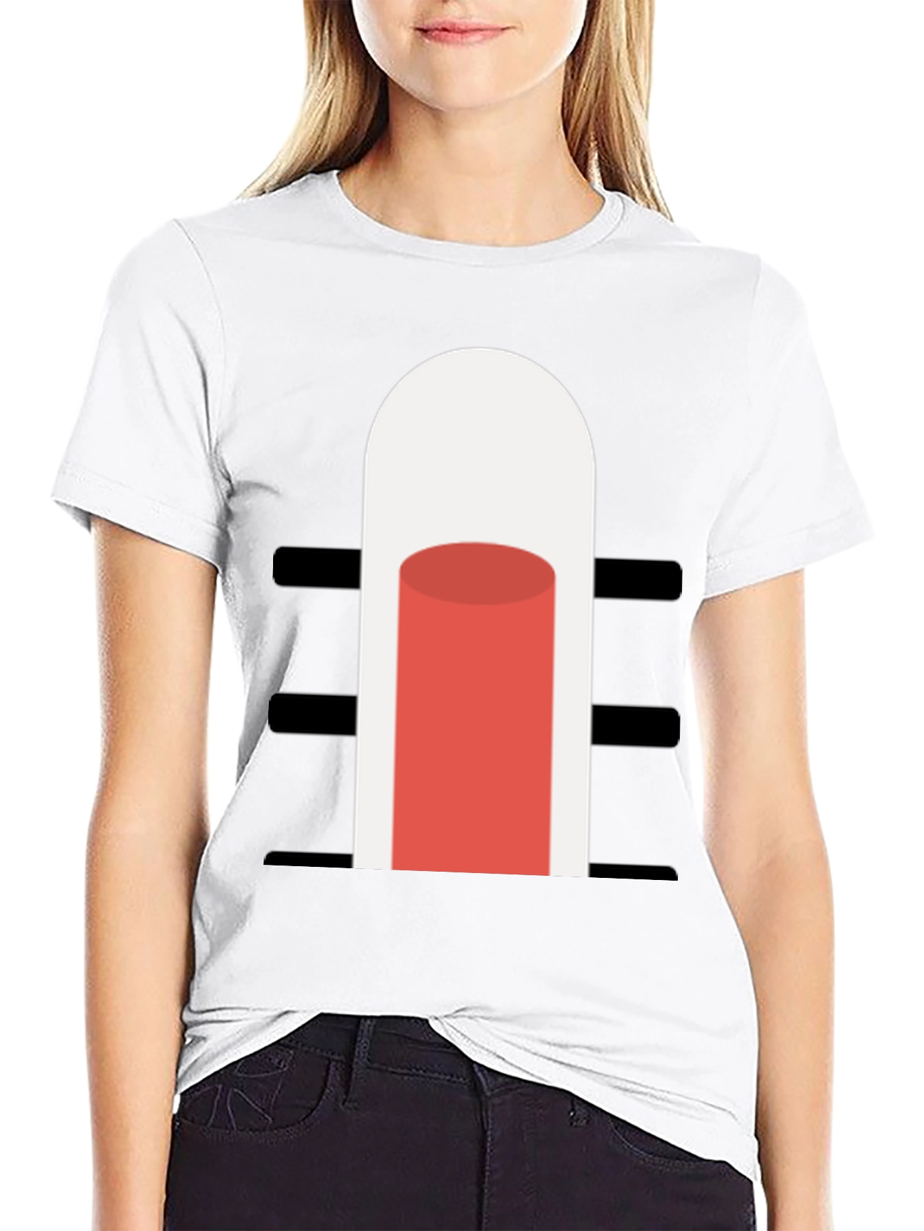 Black Modern Graphic Tee - Minimalist Design view 9