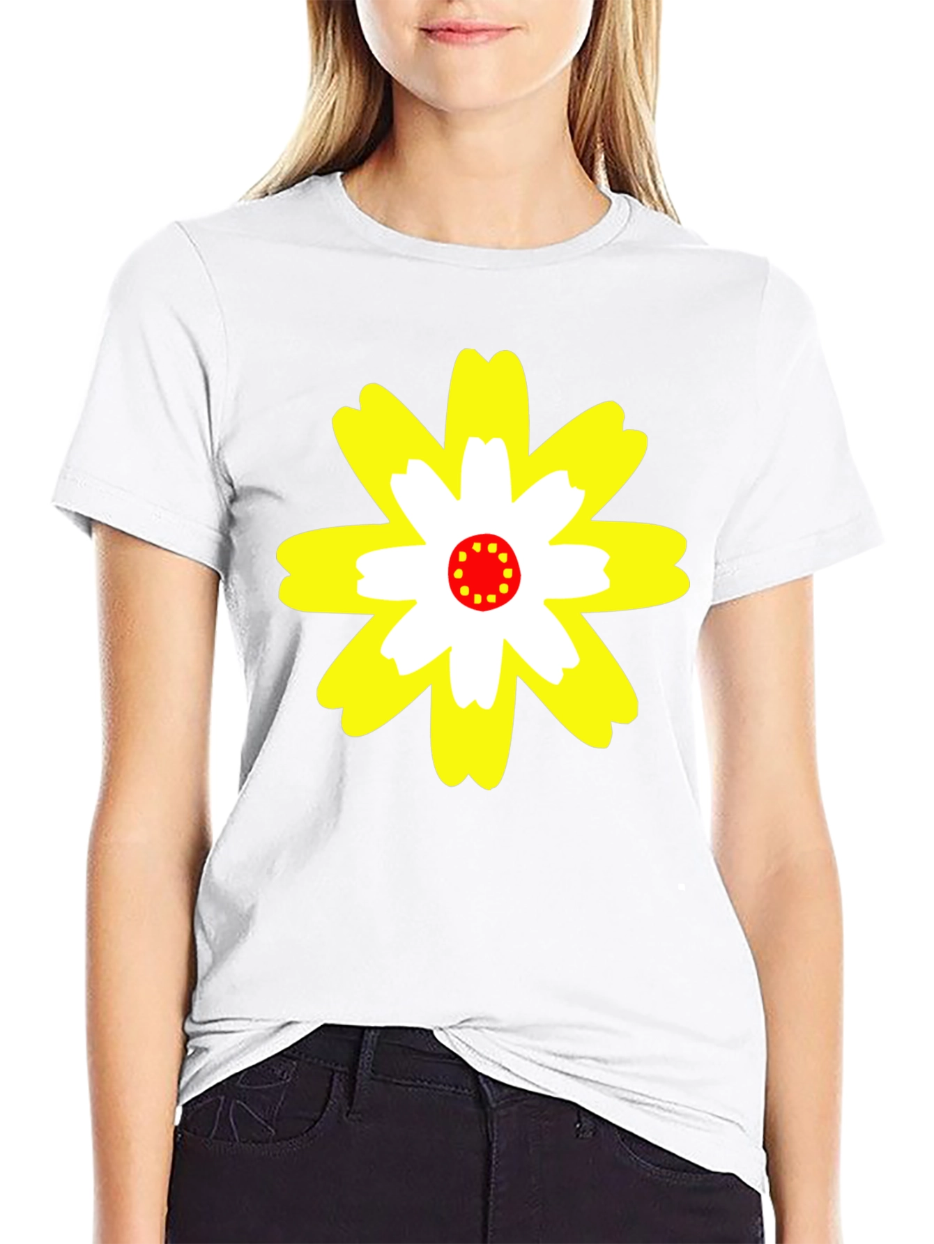 Black Flower Power Graphic Tee - Black view 9