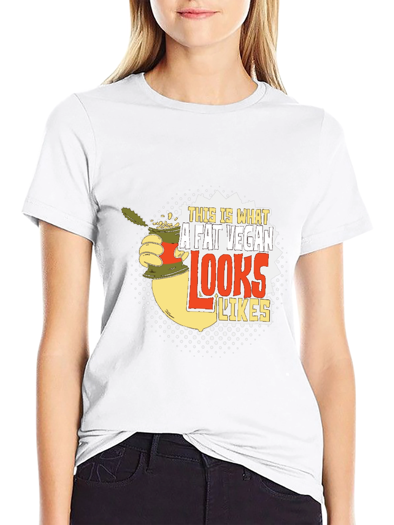 Funny Vegan T-Shirt - This Is What a Fat Vegan Looks Like Tee - 9