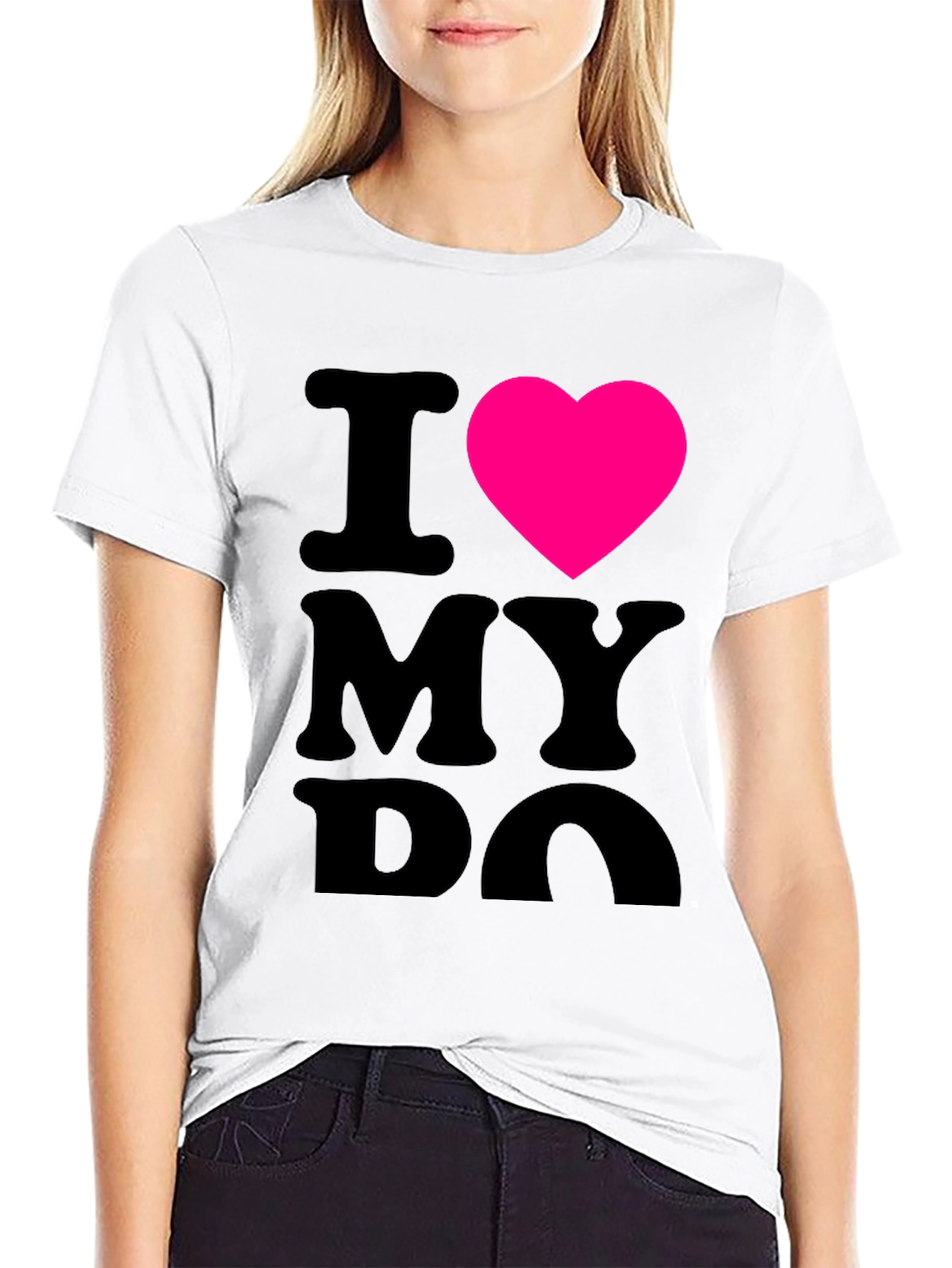 Black I Heart My Dog Black T-Shirt view 9