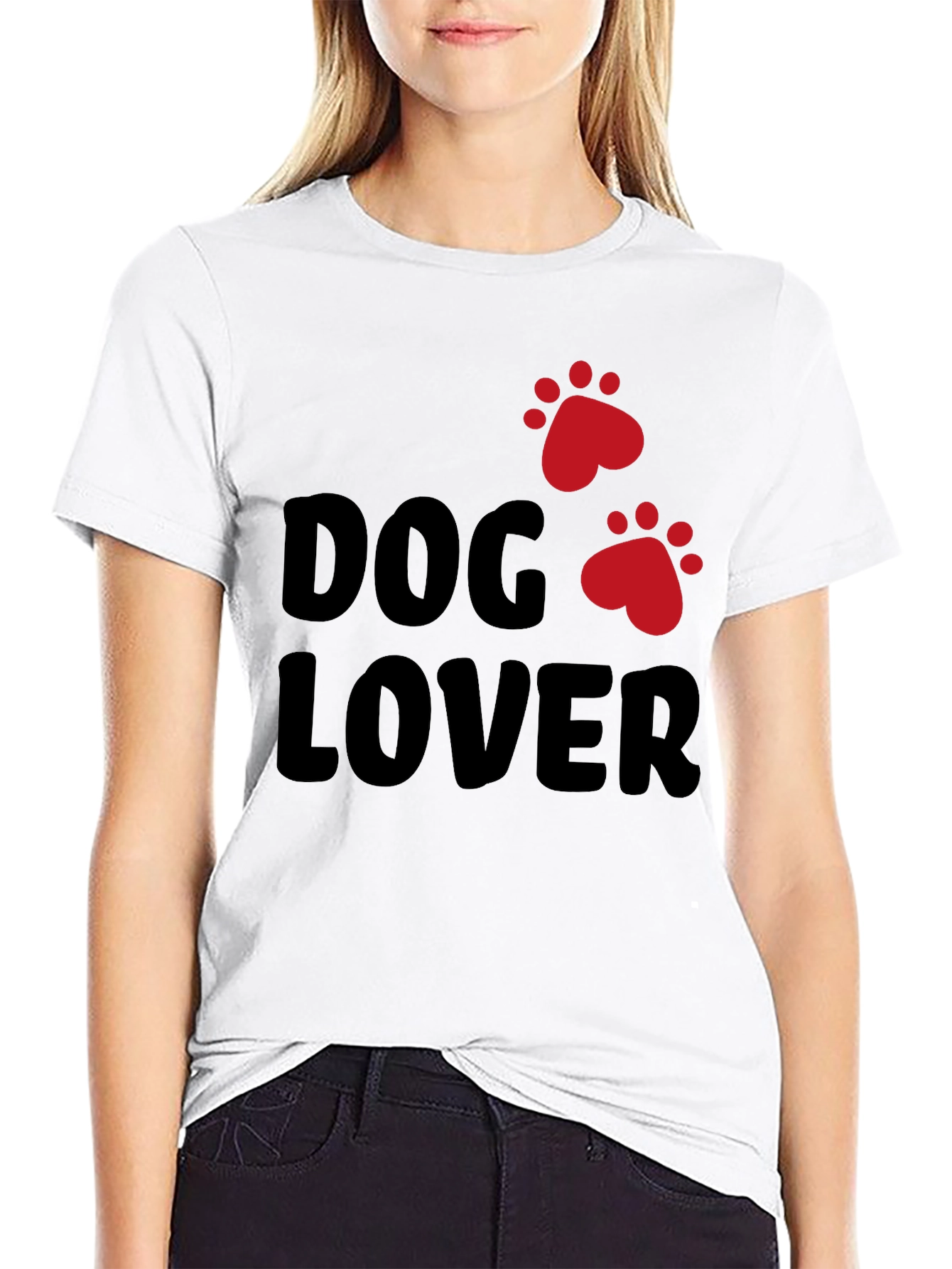 Black Dog Lover Graphic Tee - Casual Wear view 9