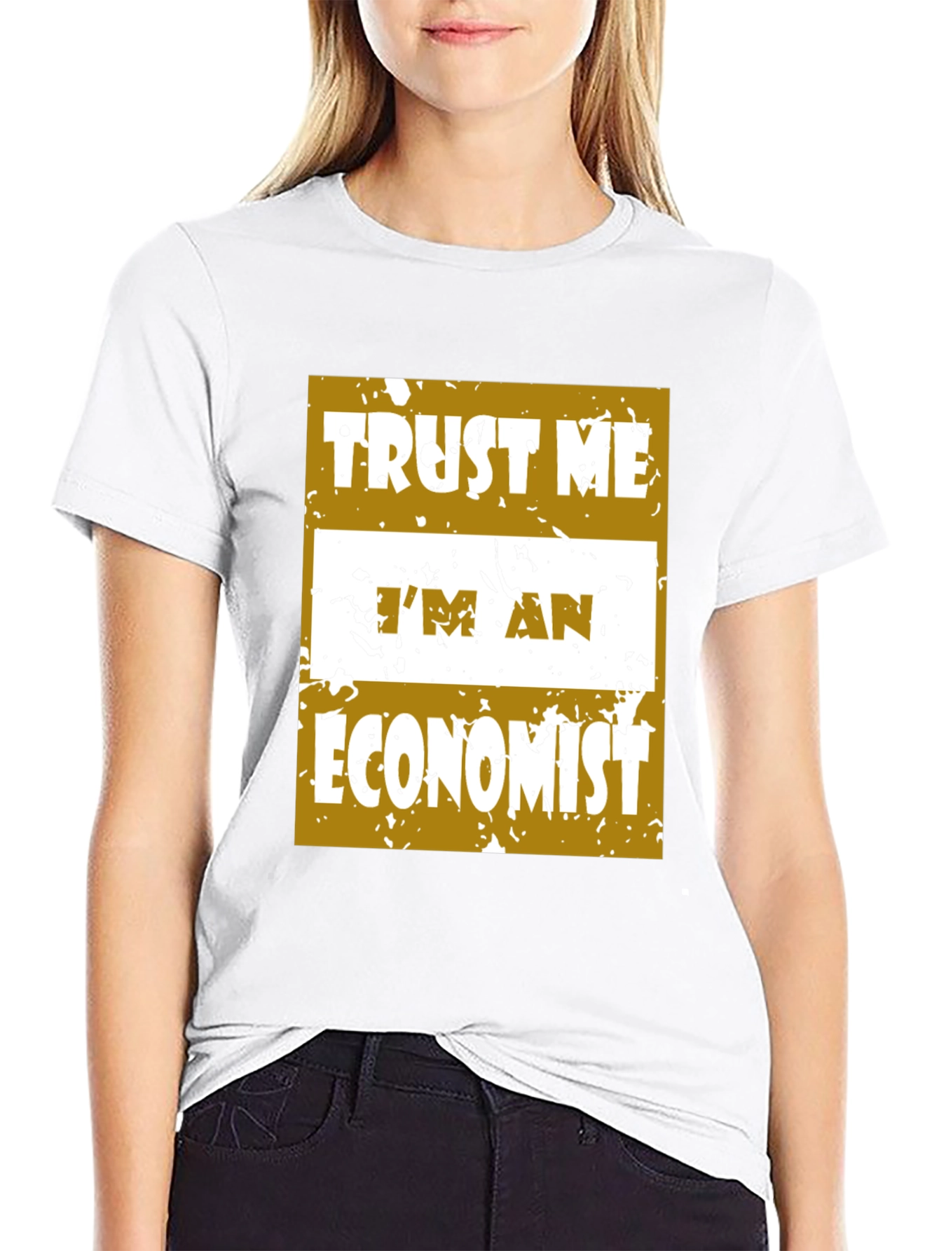 Black Trust Me I'm An Economist T-Shirt view 9