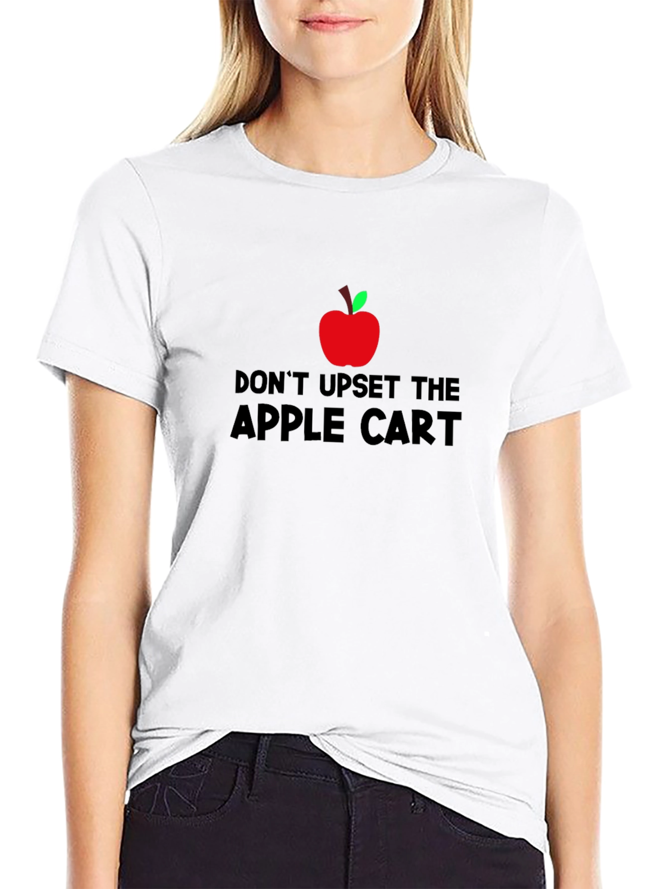 Black Don't Upset the Apple Cart T-Shirt - Black view 9