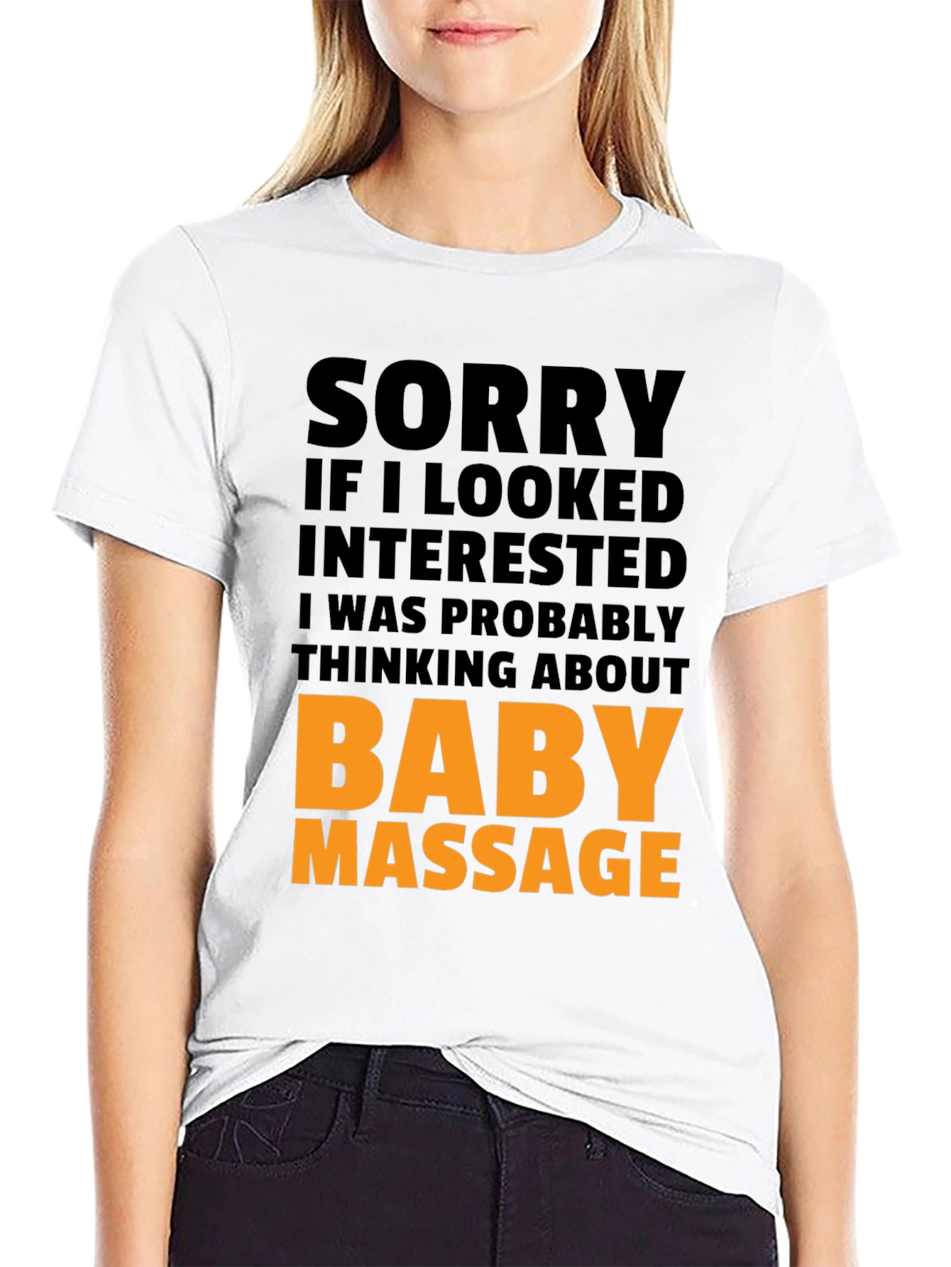 Black Baby Massage Funny Graphic T-Shirt view 9