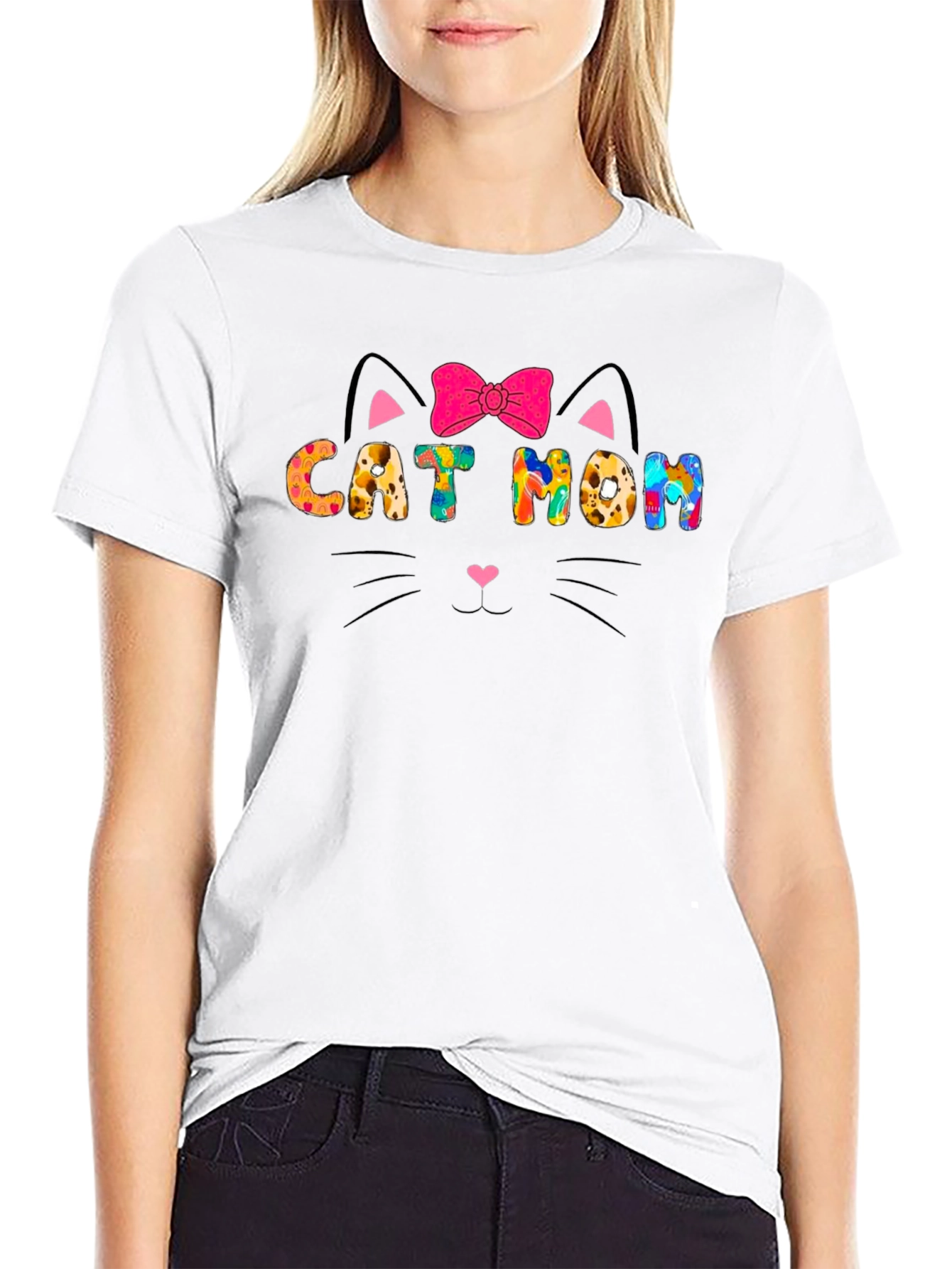 Black Cat Mom T-Shirt - Cute Cat Lover Tee view 9